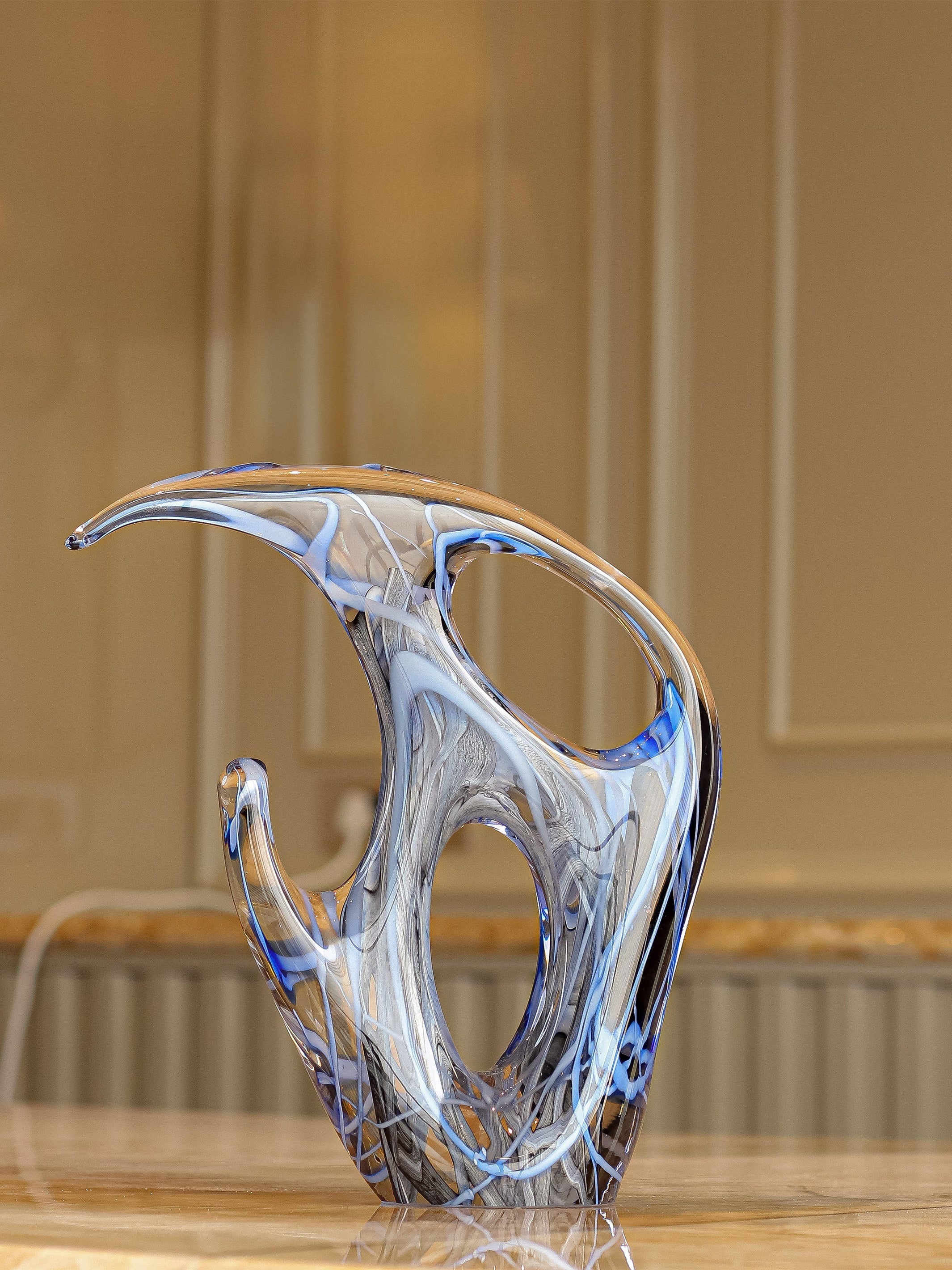 Blue Abstract Sculpture