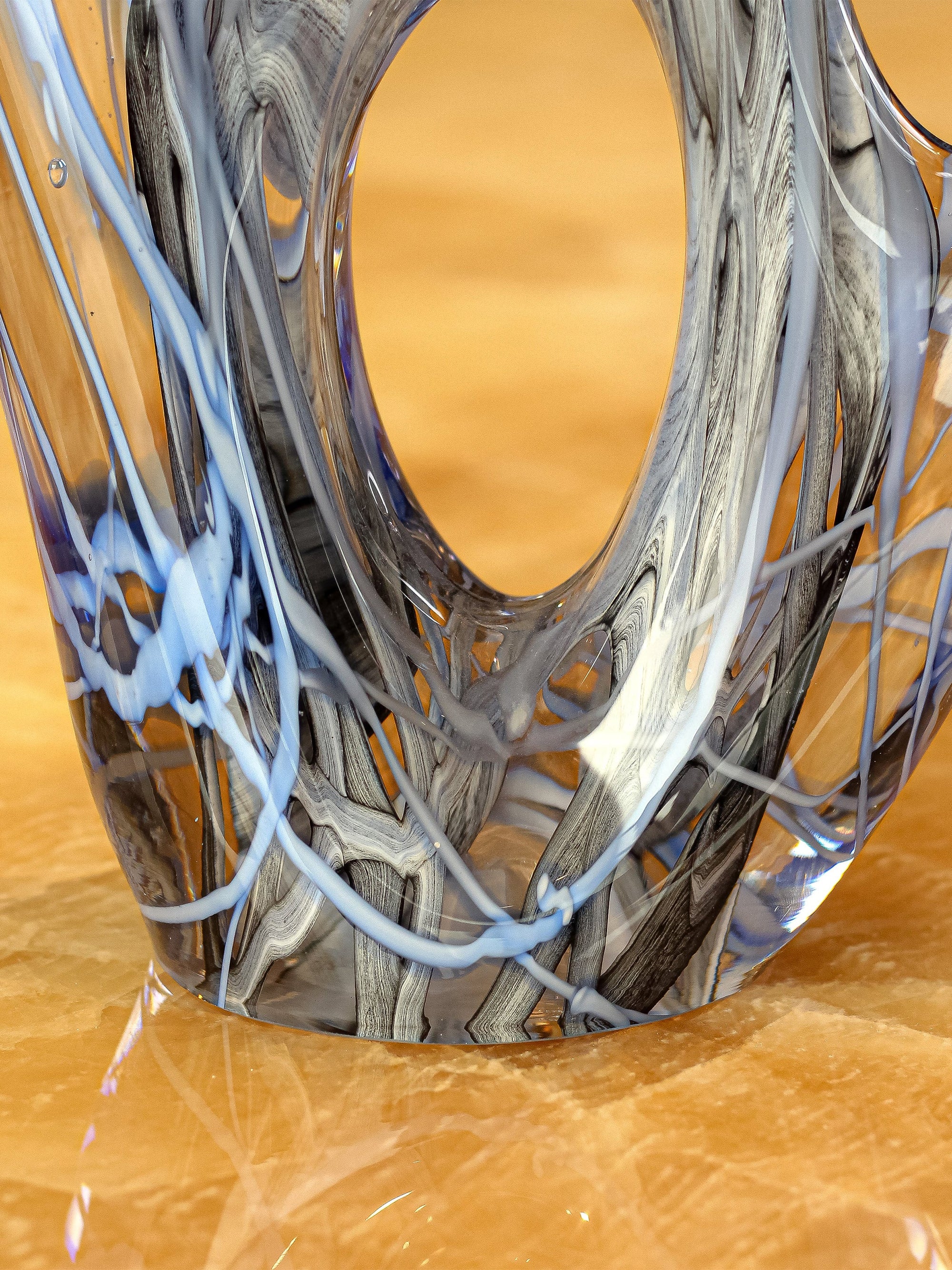 Blue Abstract Sculpture