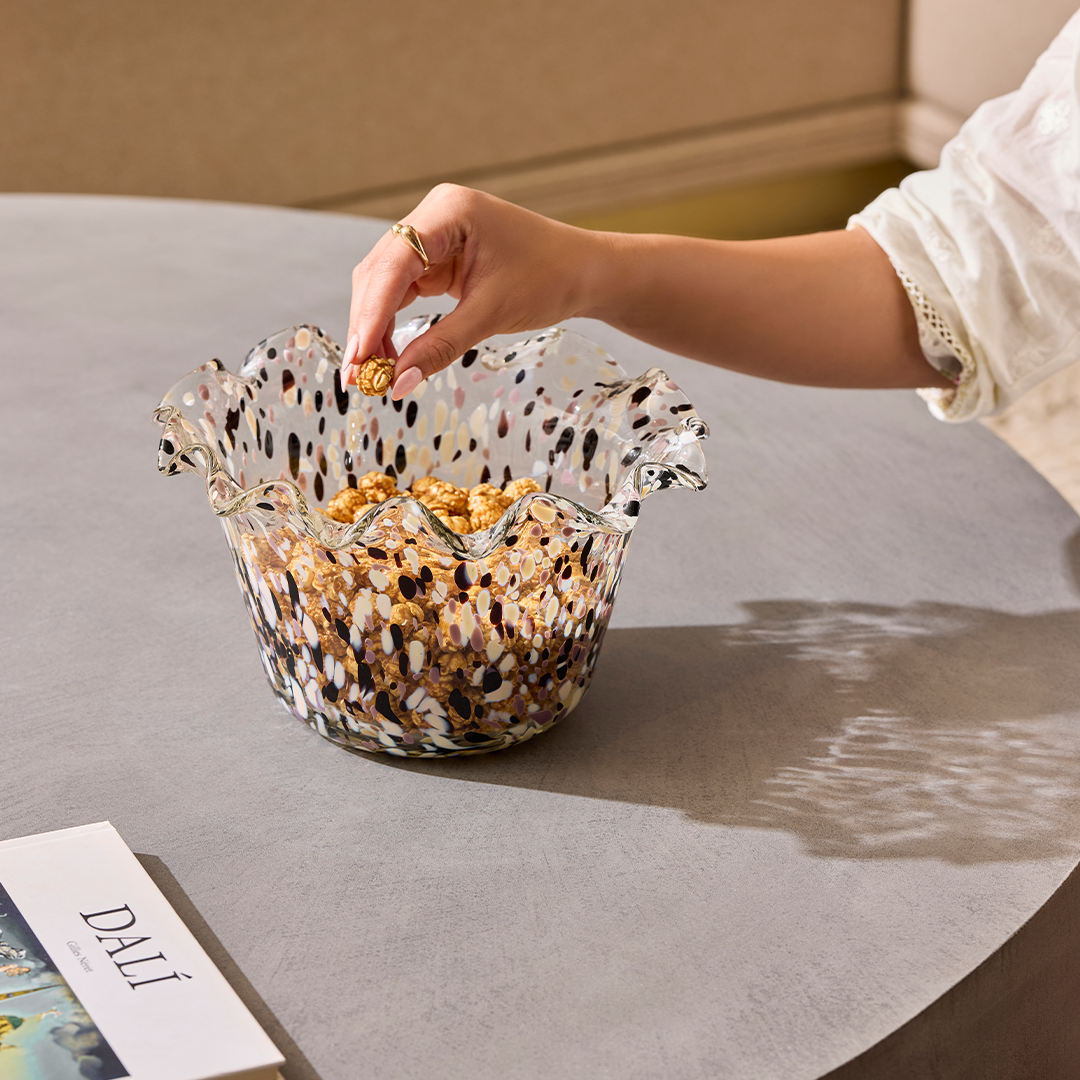 Clara – Glass popcorn Bowl