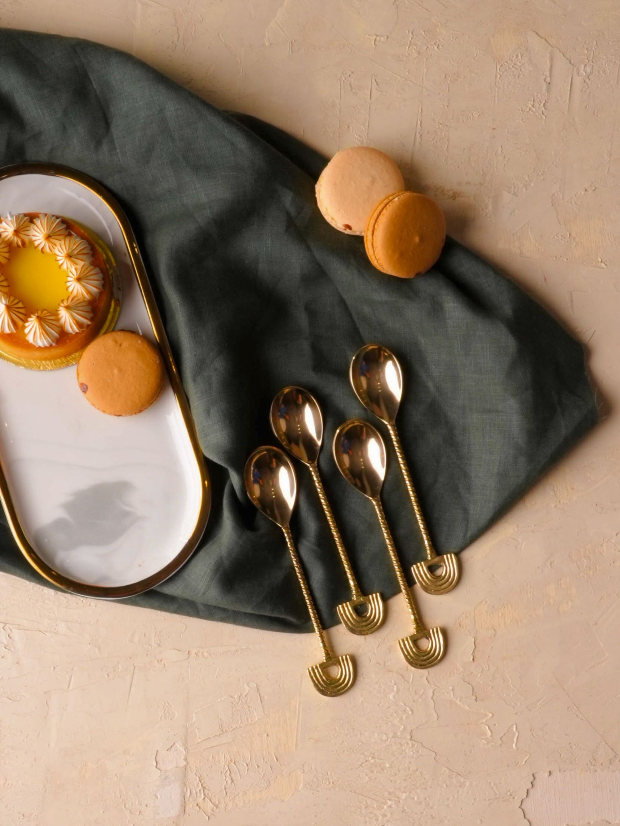 Brass Spoon Cutlery Set of 4