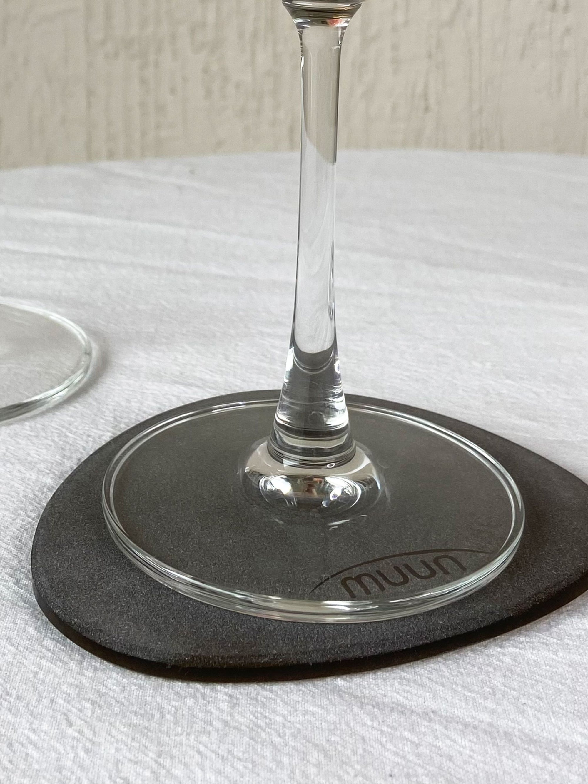 Brown Frosted Glass Coasters Set of 4