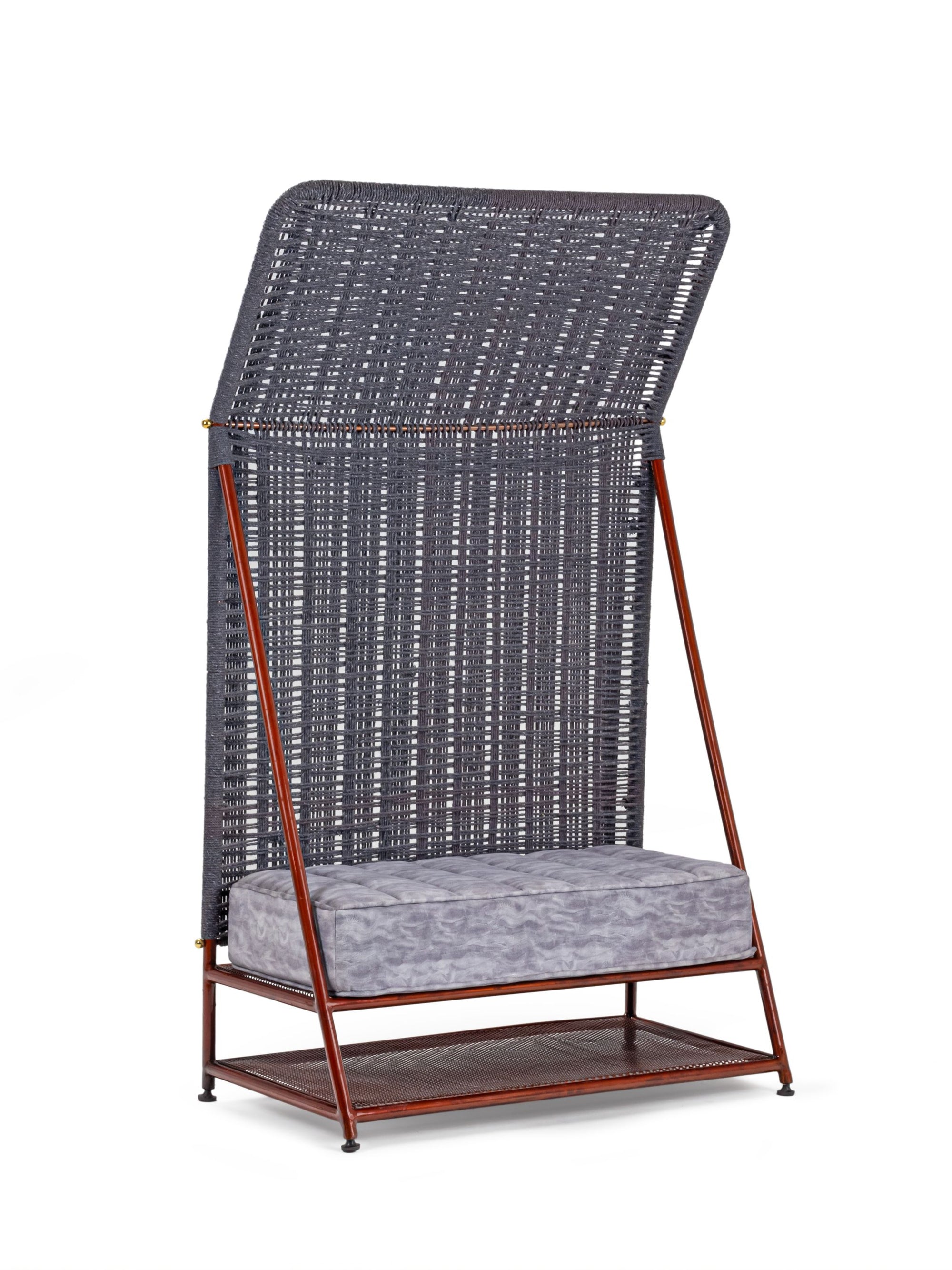 Brass M.S and fabric Bunaai Bench