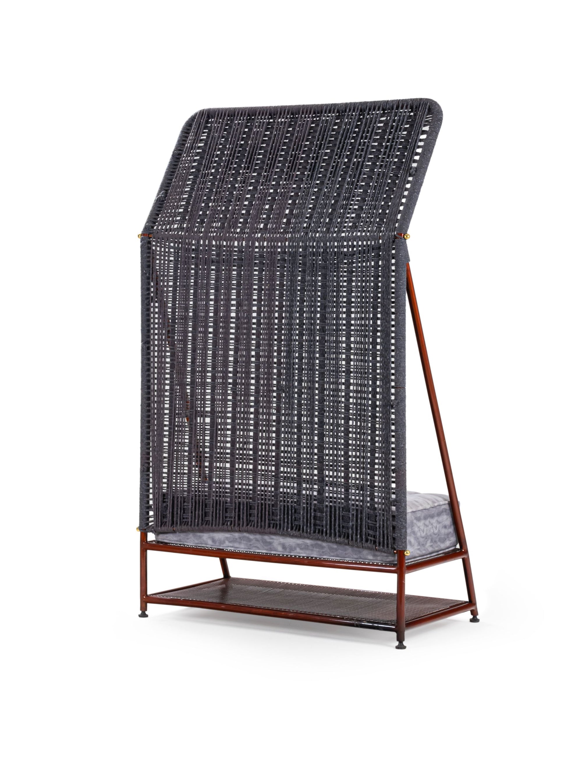 Brass M.S and fabric Bunaai Bench