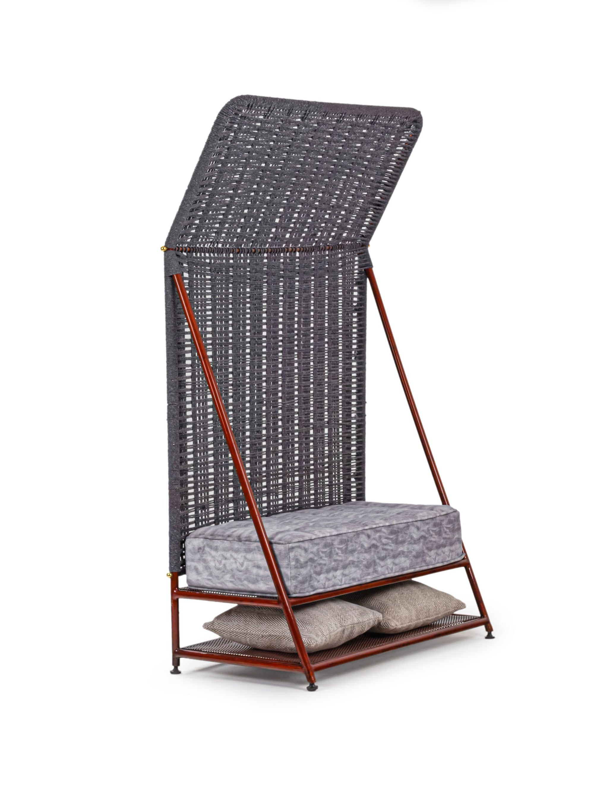 Brass M.S and fabric Bunaai Bench
