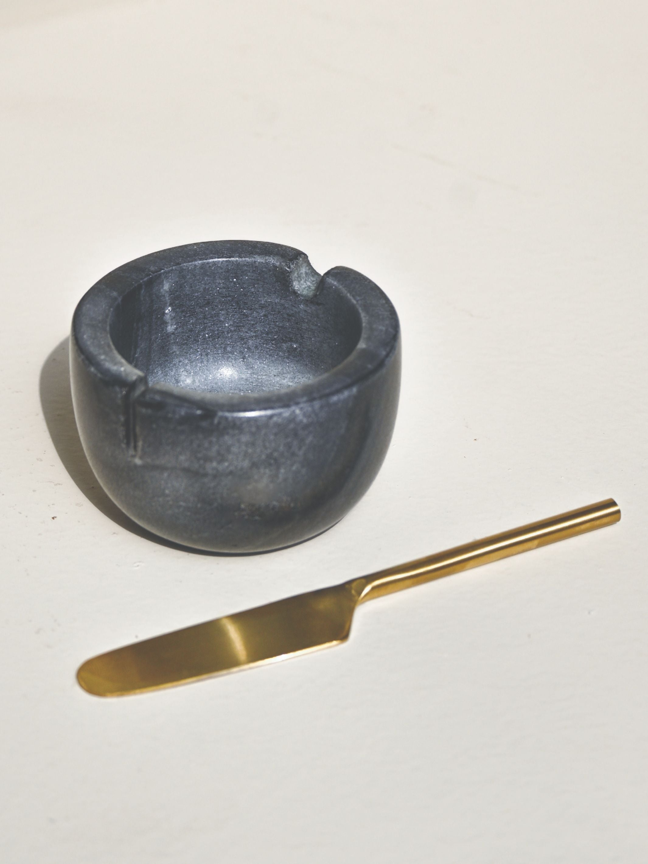 Marble Butter Dish & Knife