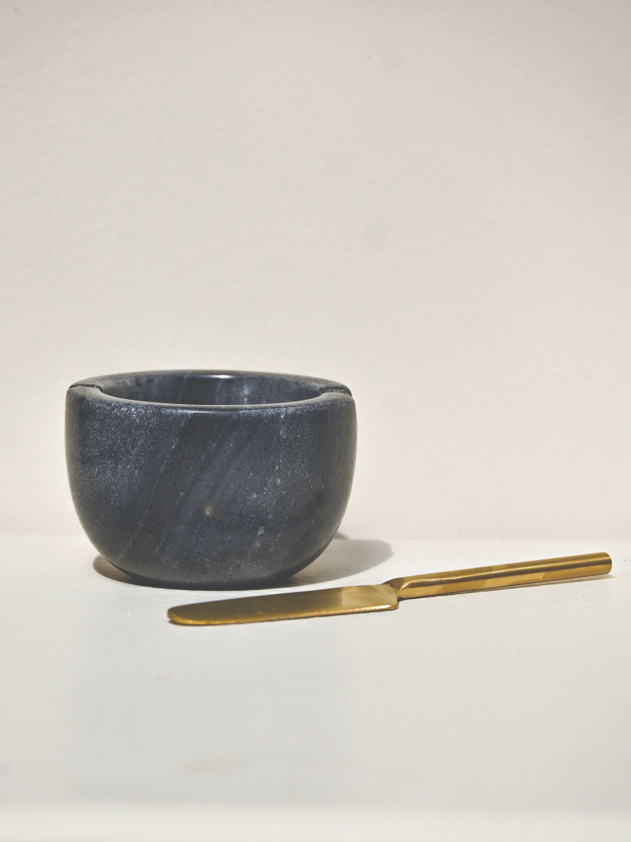 Marble Butter Dish & Knife