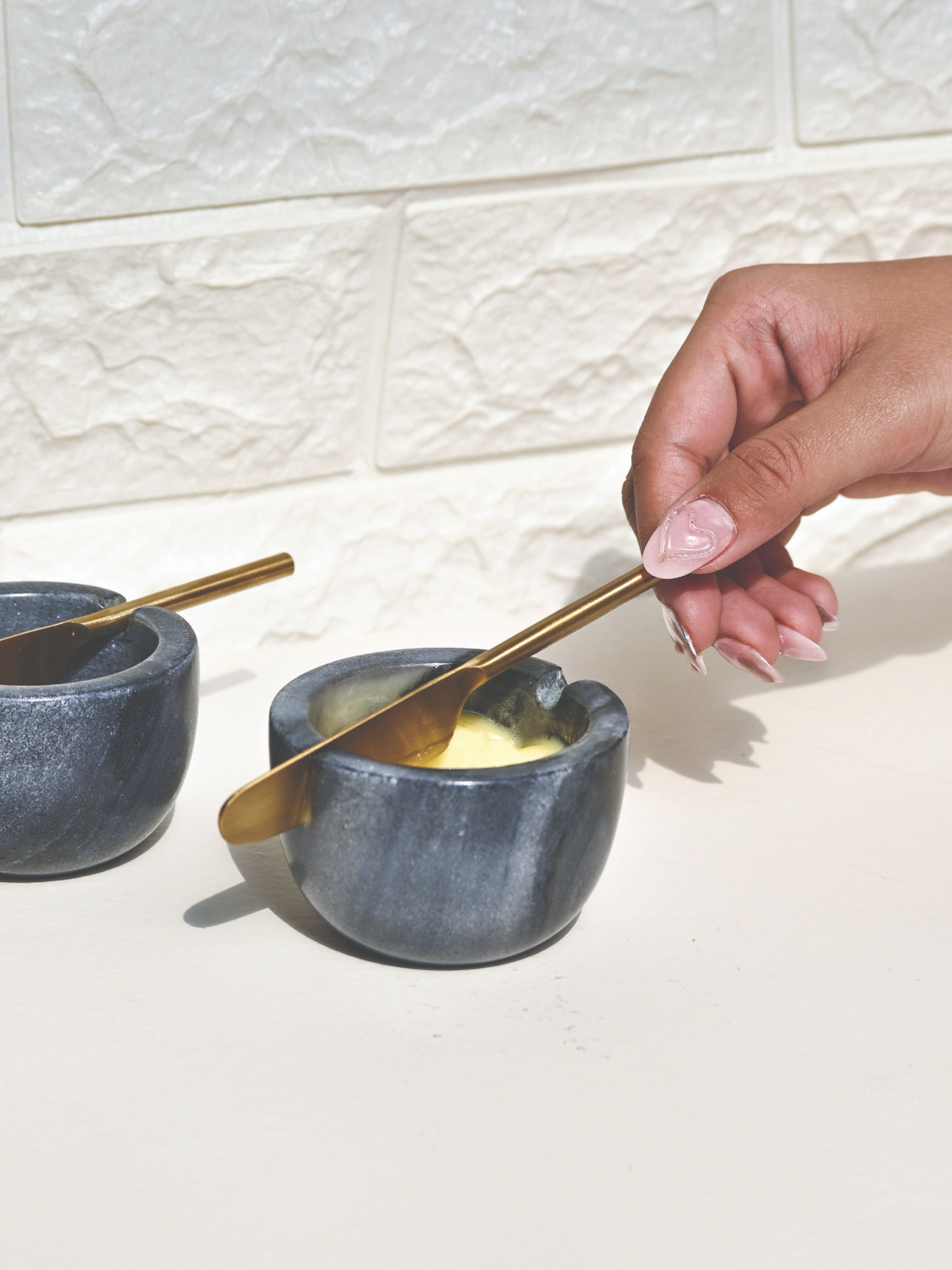 Marble Butter Dish & Knife