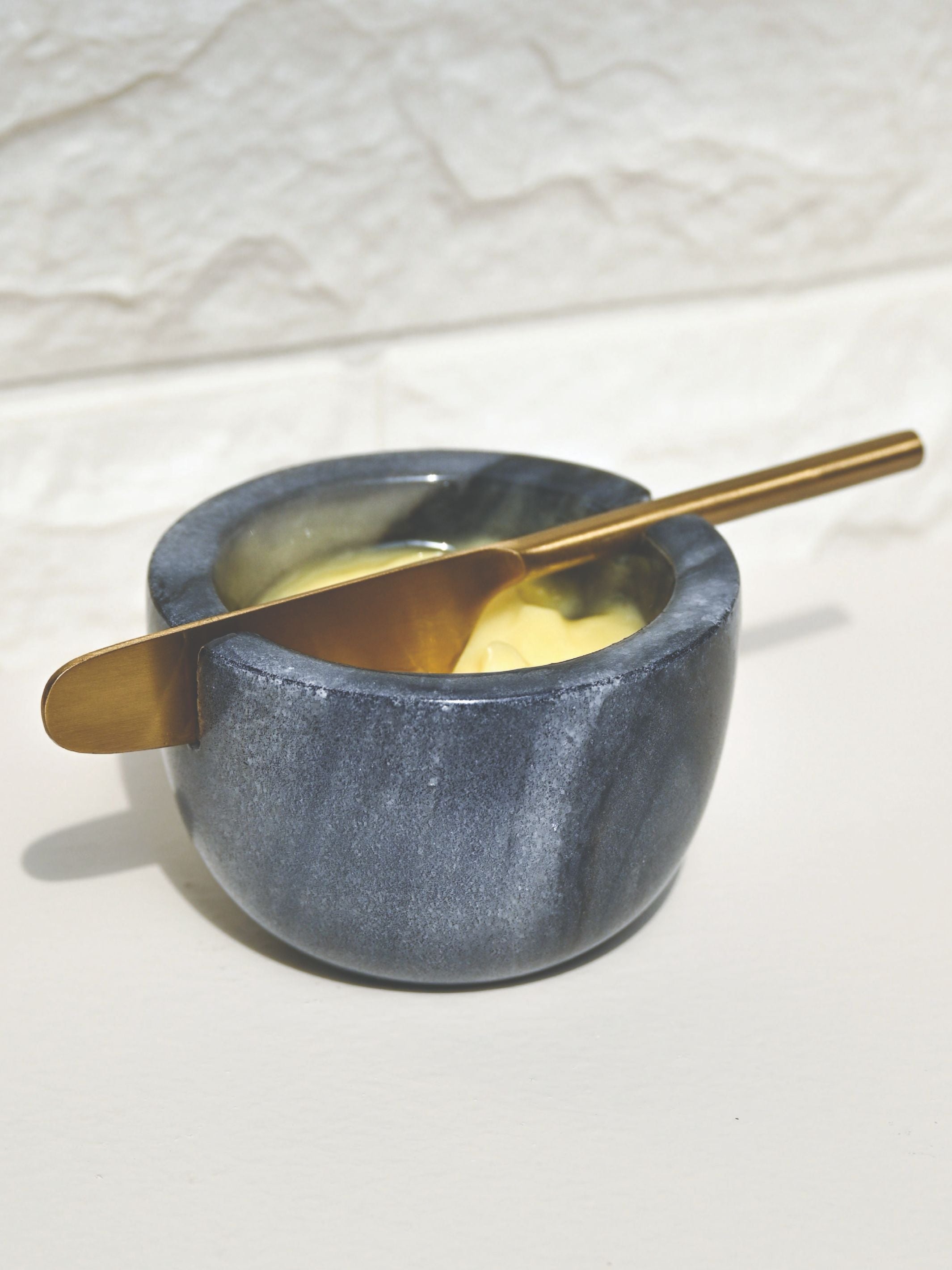 Marble Butter Dish & Knife