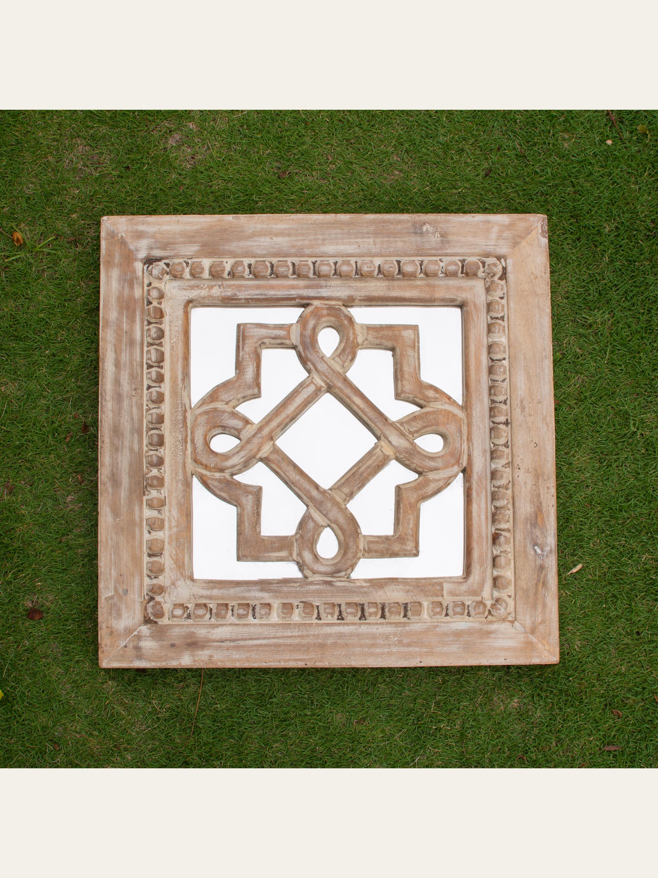 Carved Wooden Jaali Mirror