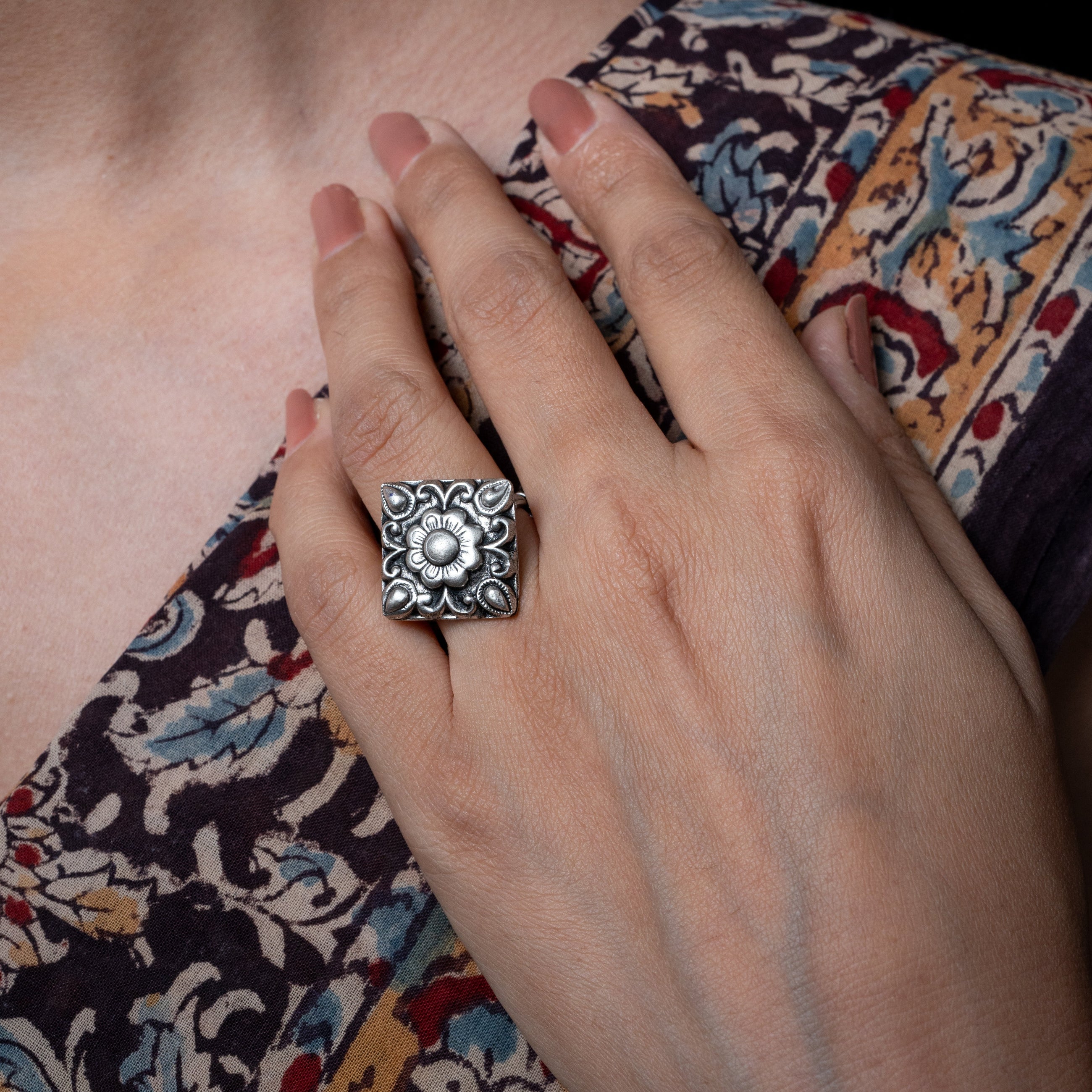 Chaukandi Silver Ring