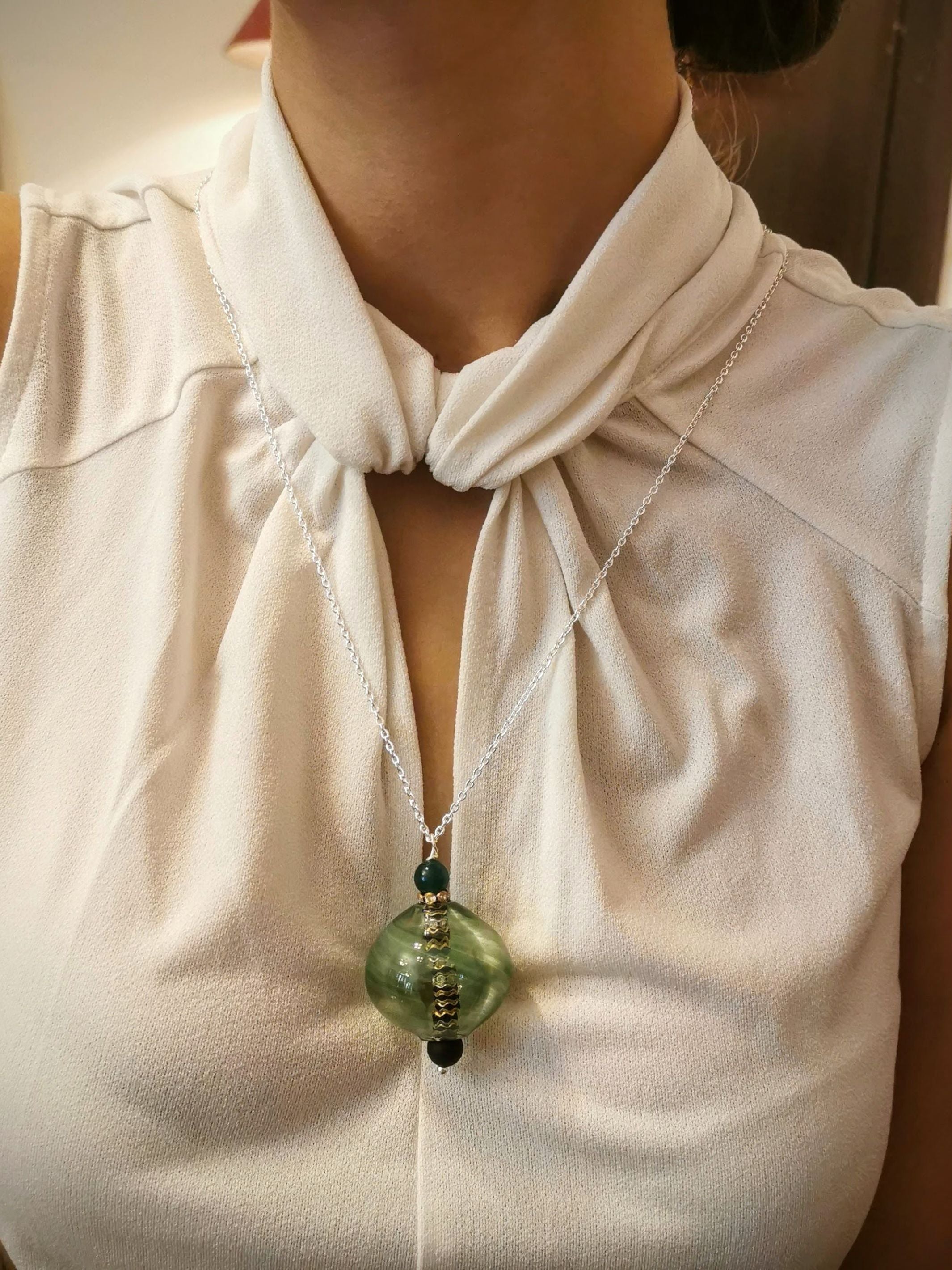 Classic Charm Necklace - Green