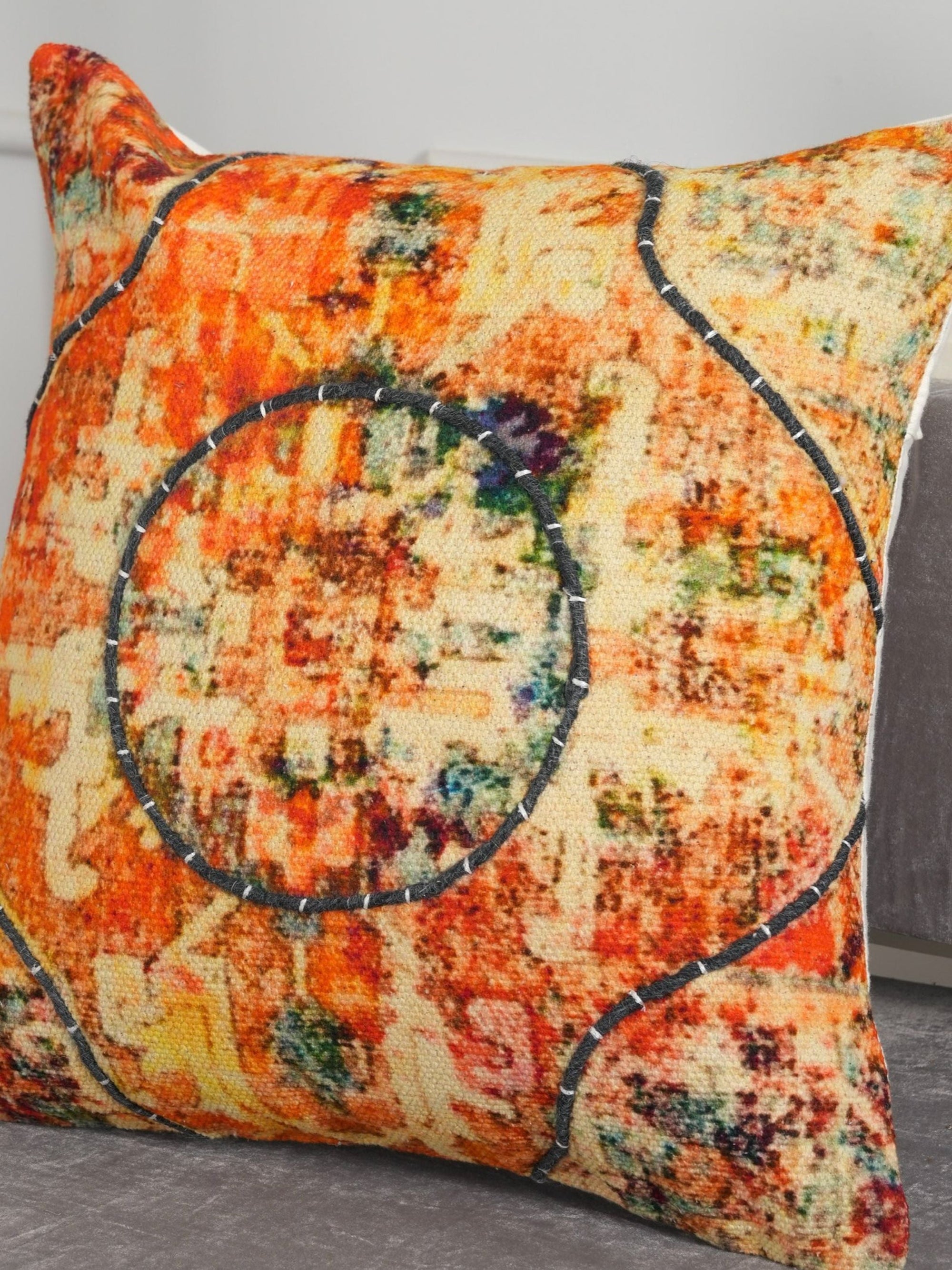 Embroidered Cushion Cover - Colourscape
