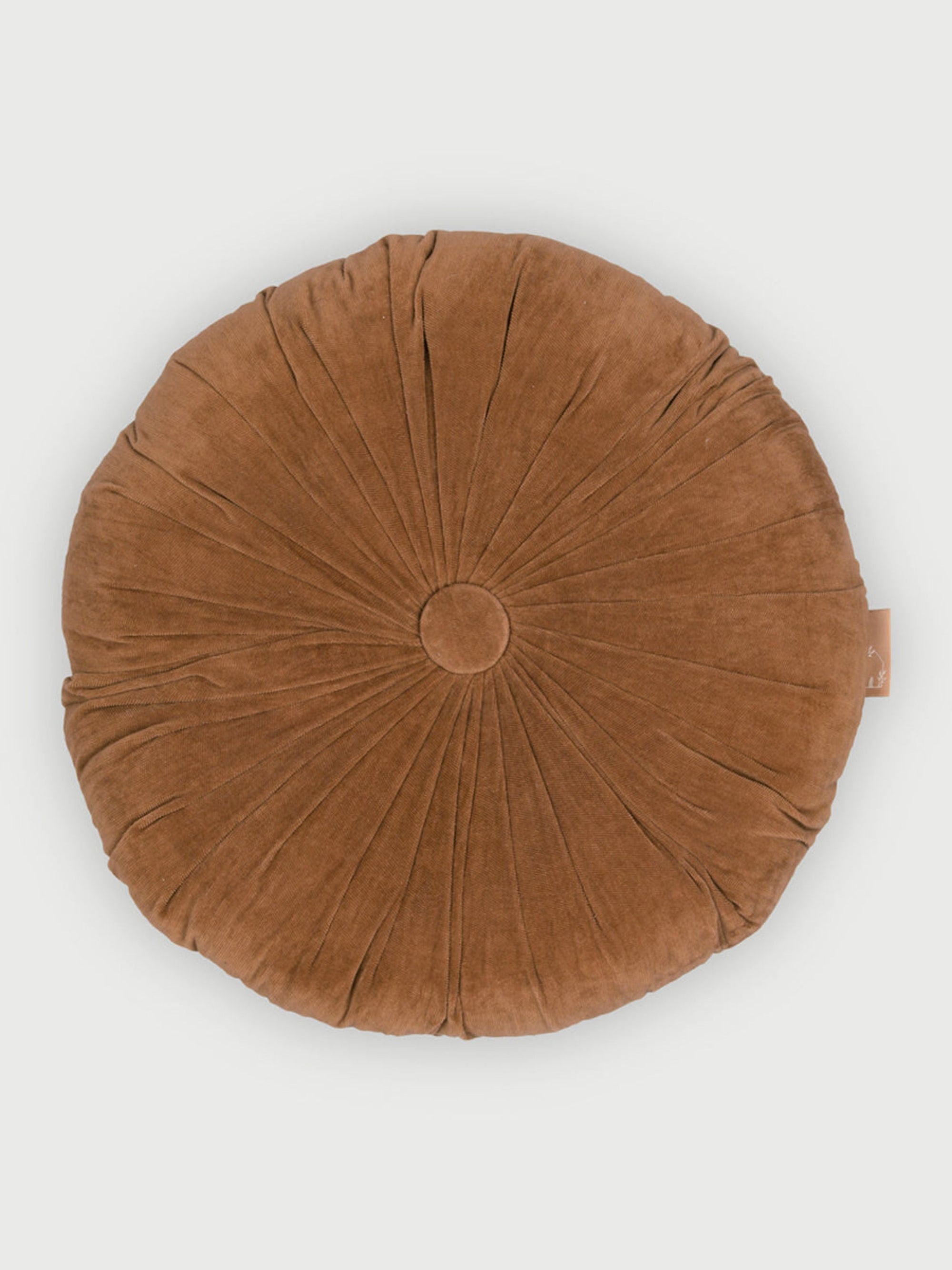 Cuddle Tan Brown Velvet Round Cushion