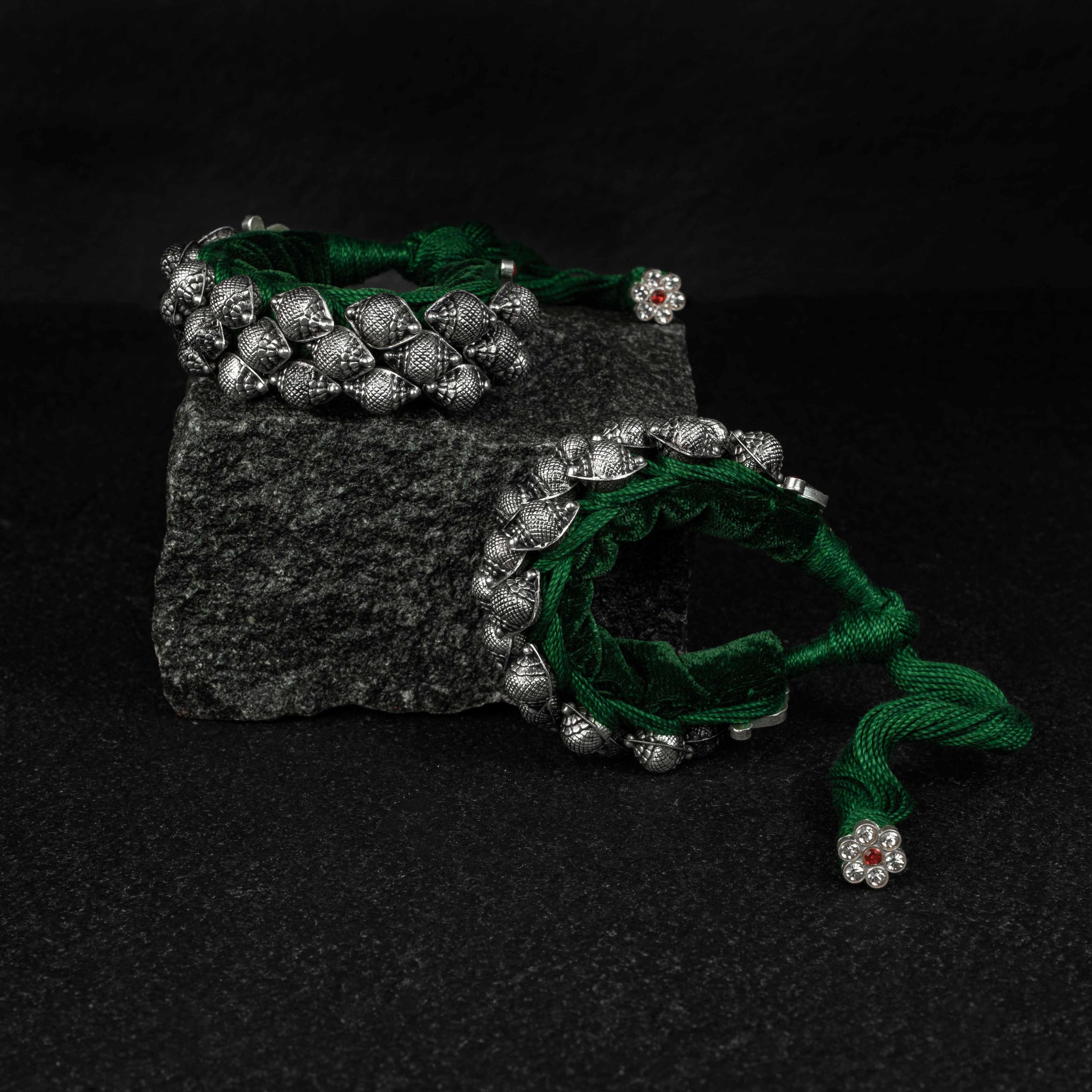 Shank Pahuchi Silver Bracelet (pair)