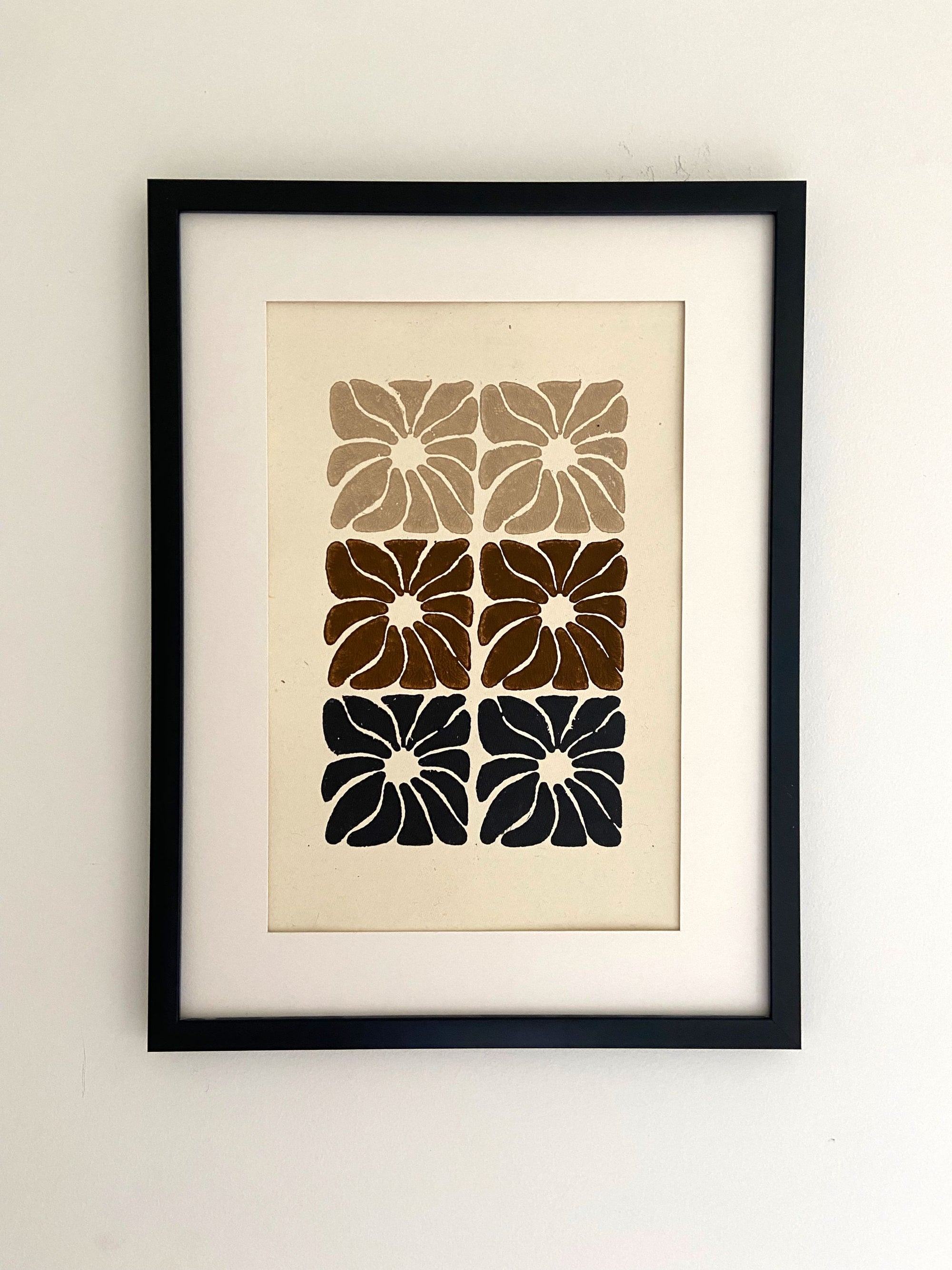 Wall Frame l Handblock printed artwork on handmade paper l 12" x 18"