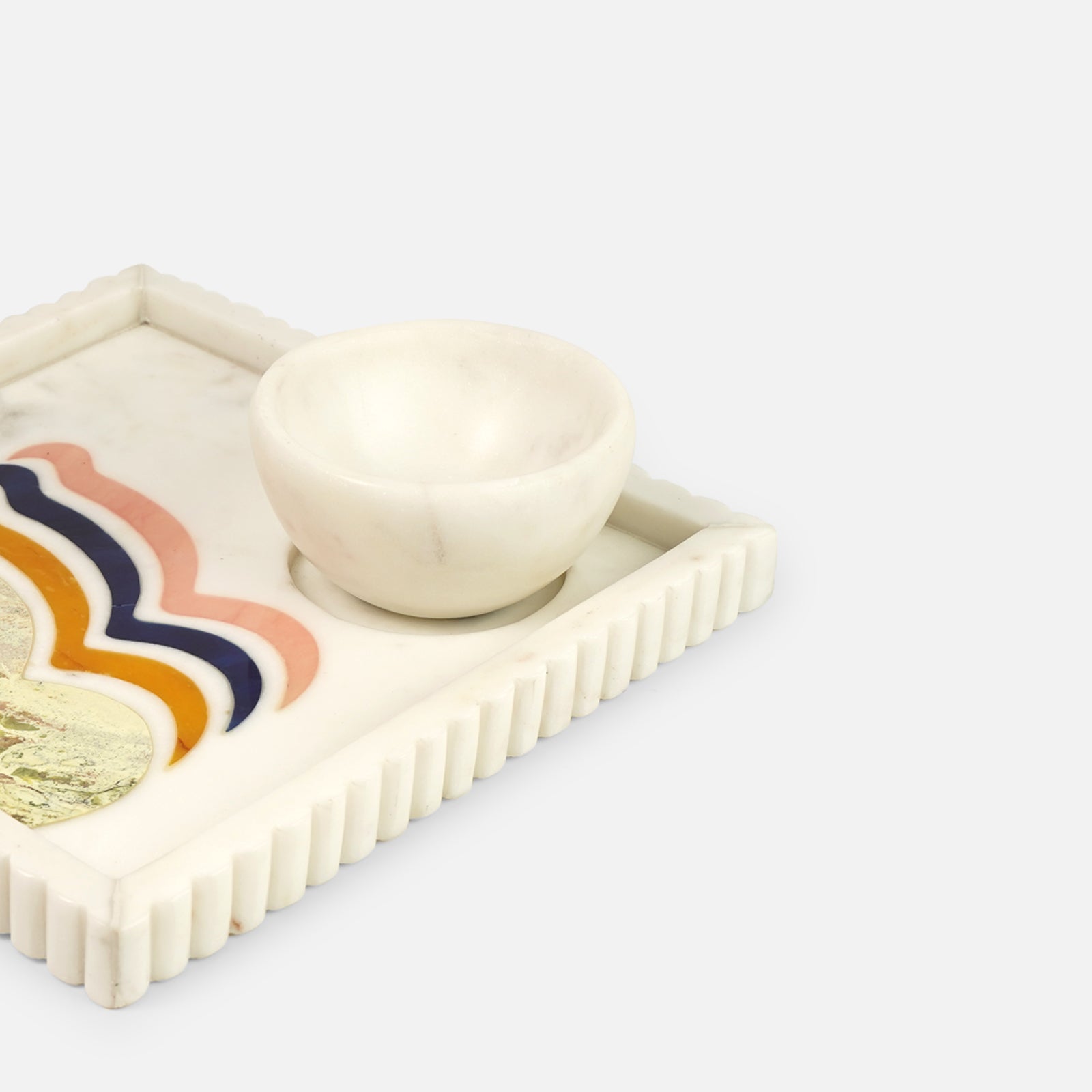 Limited edition - Lepora - Marble Inlay Tray with Bowl