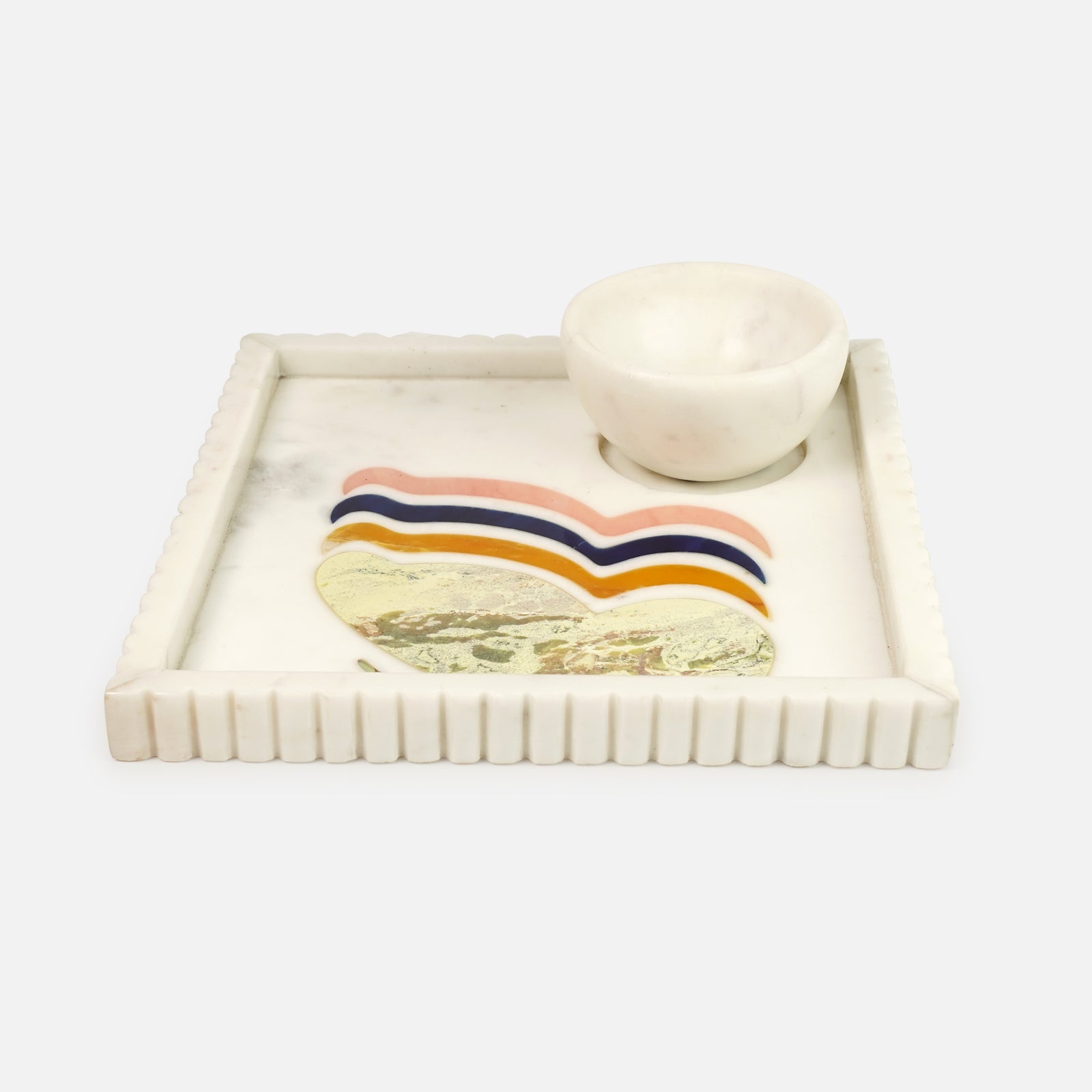 Limited edition - Lepora - Marble Inlay Tray with Bowl