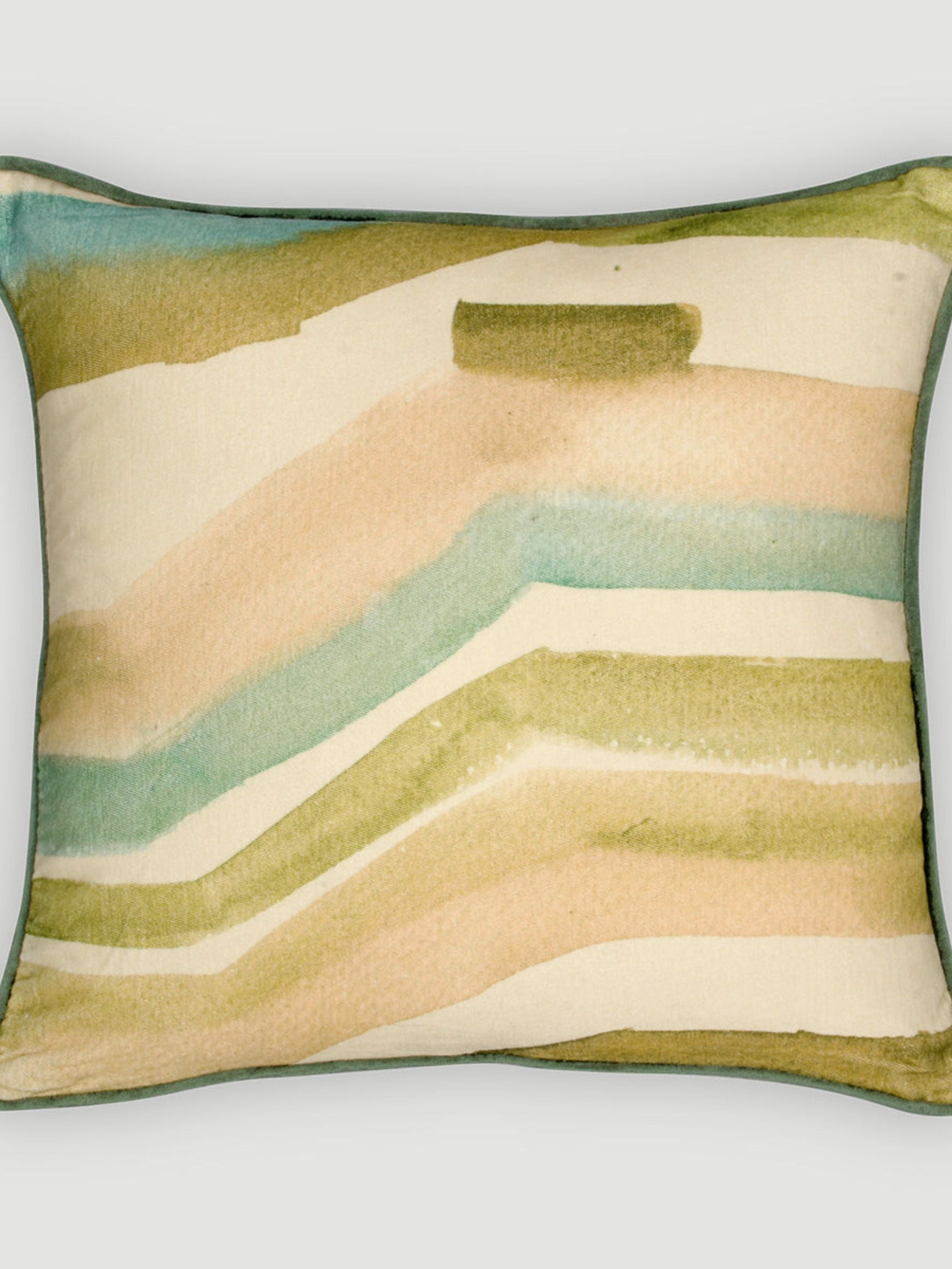 Flow Eucalyptus Velvet Cushion Cover