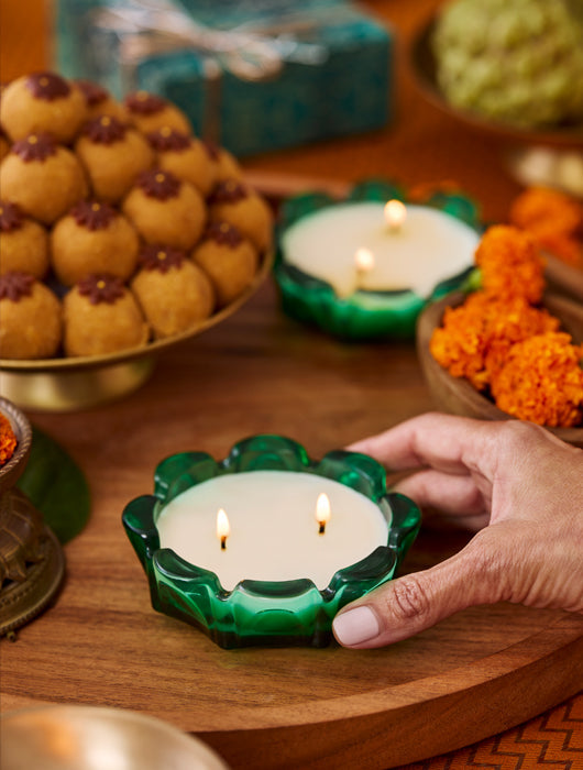 Emerald Flame Candle