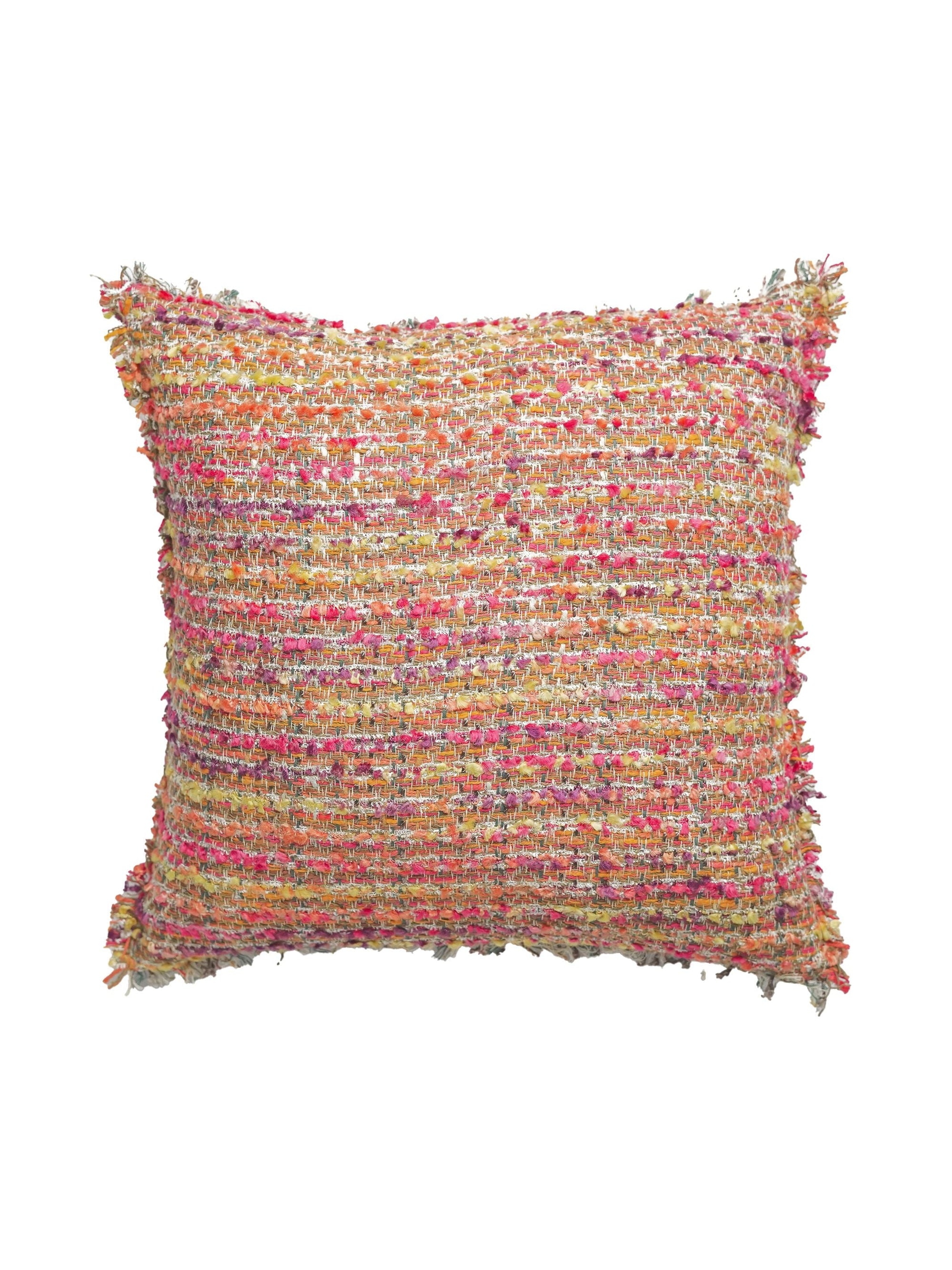 Hand Woven Cushion Cover - Enlaced Fuchsia