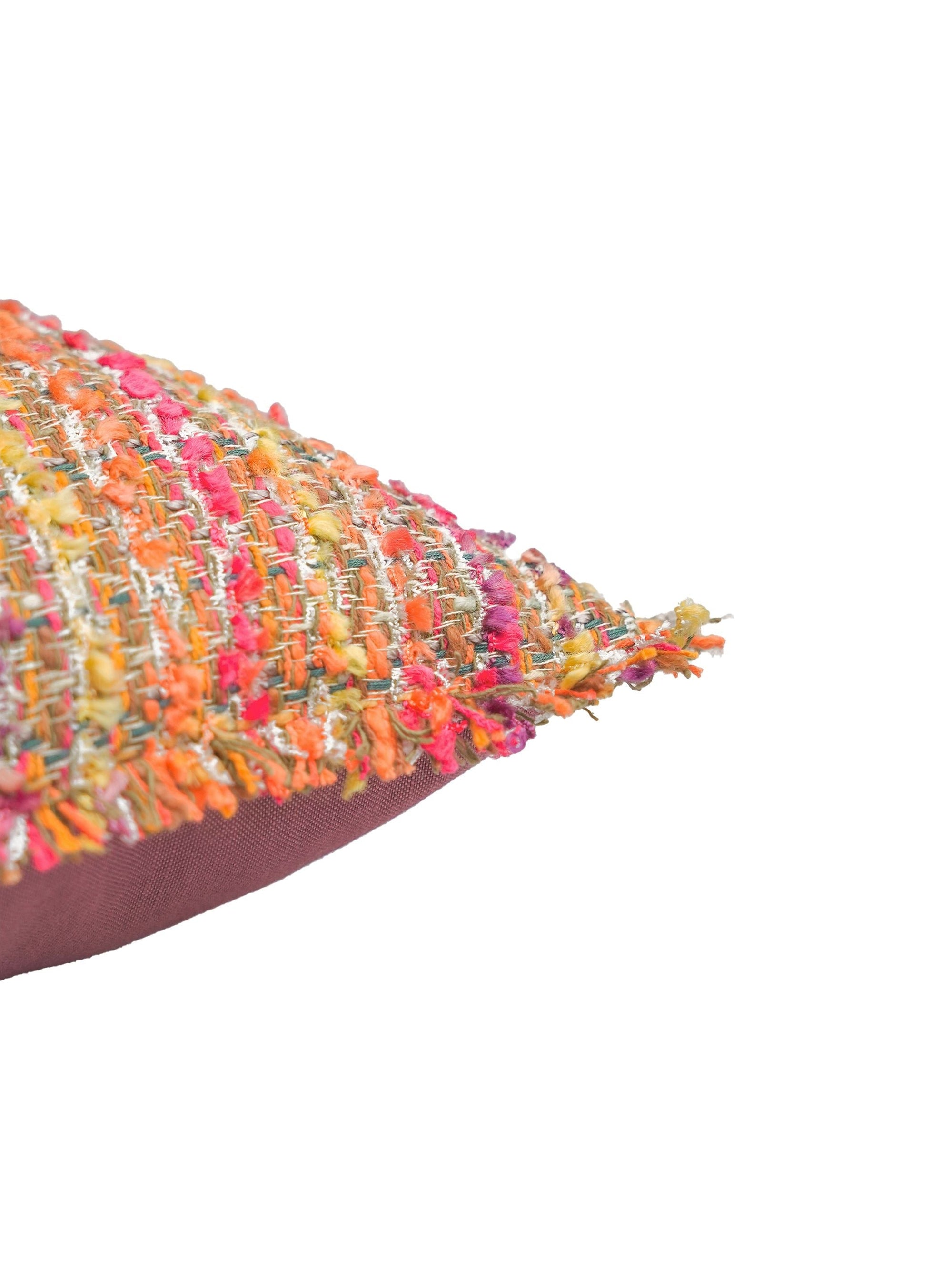 Hand Woven Cushion Cover - Enlaced Fuchsia