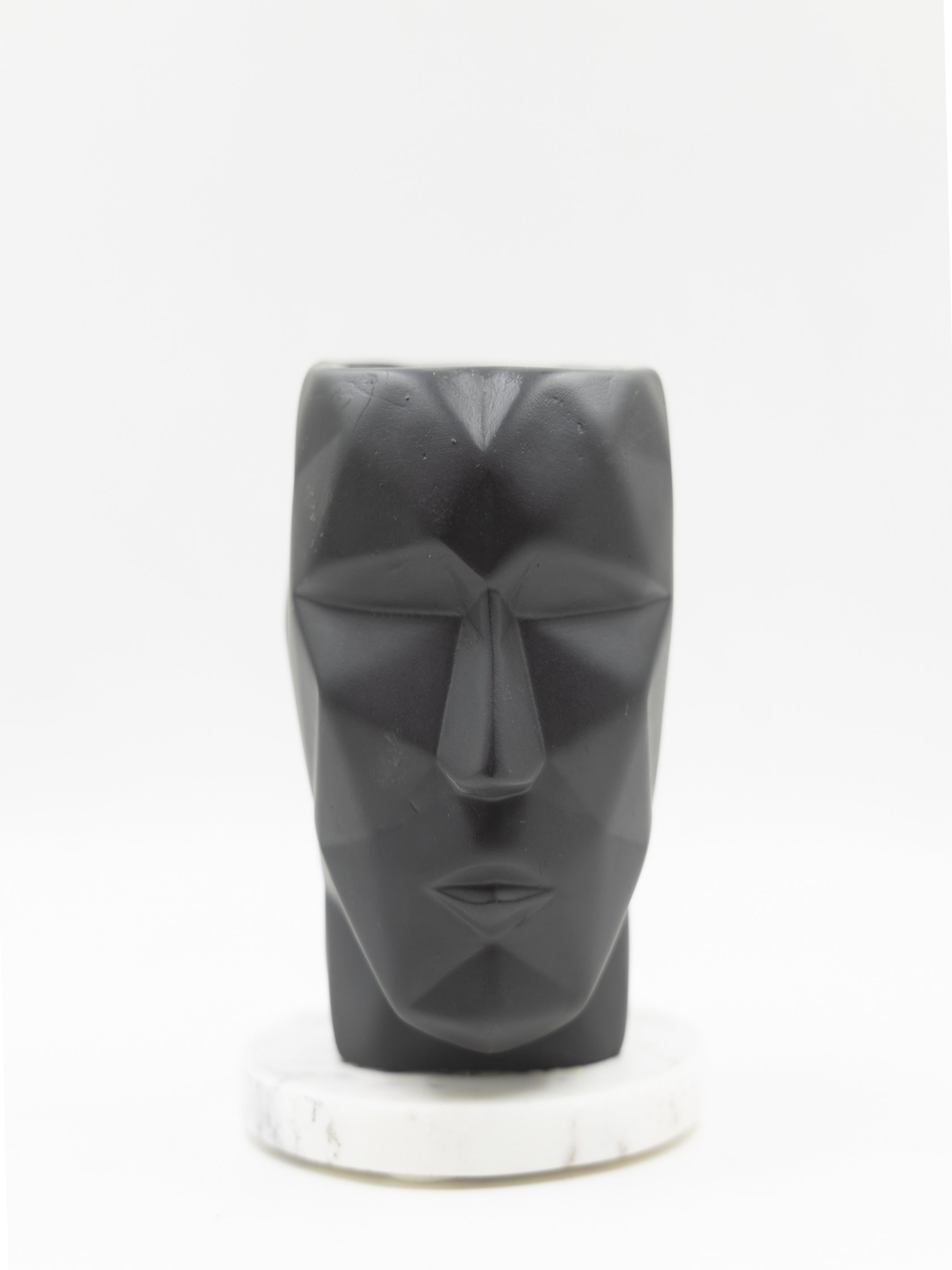Modern Face Design Planter with Marble Base – Elegant Decorative Pot for Indoor Plants & Succulents – Unique Home & Office Décor