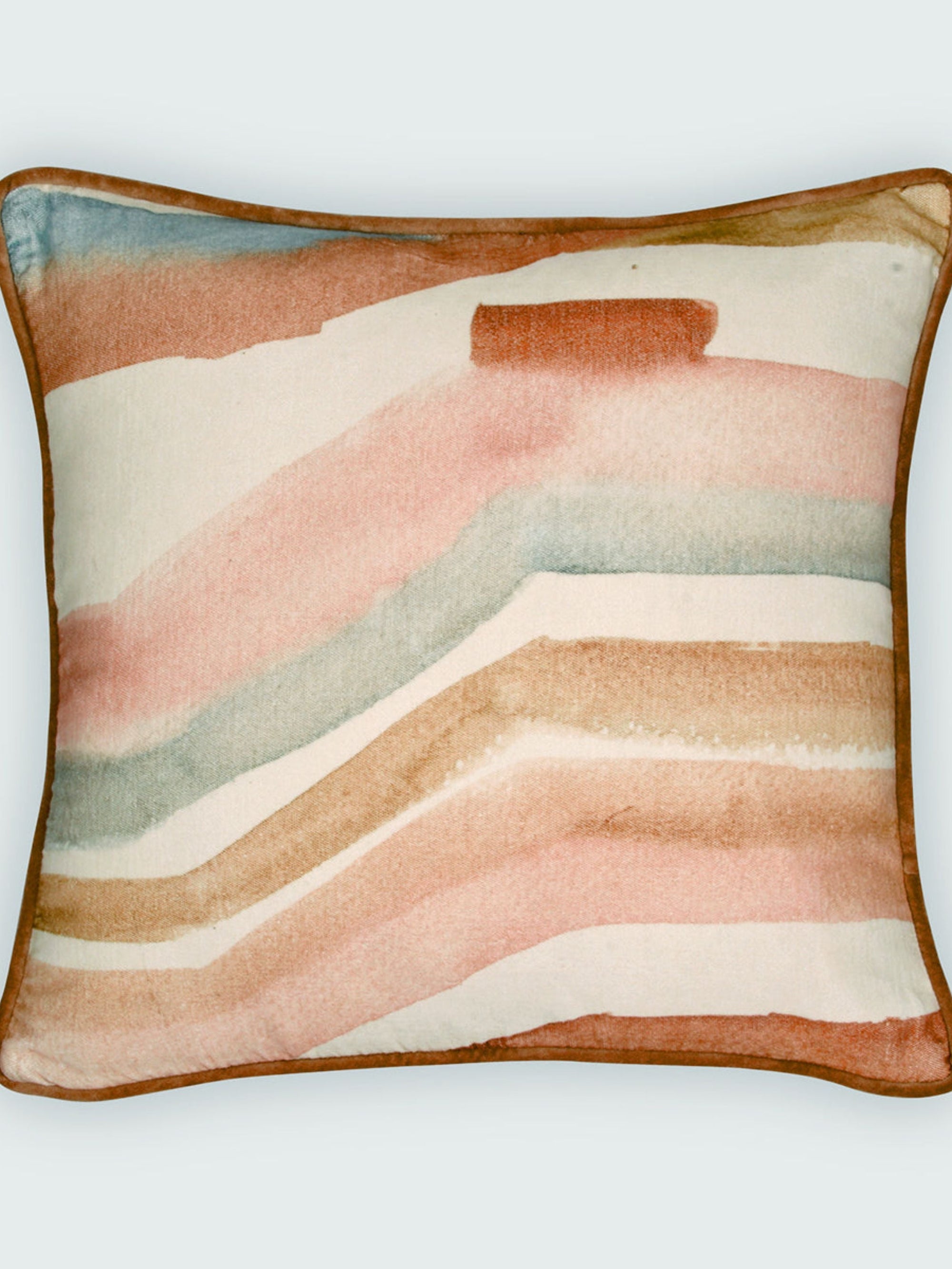 Flow Blush Velvet Cushion Cover