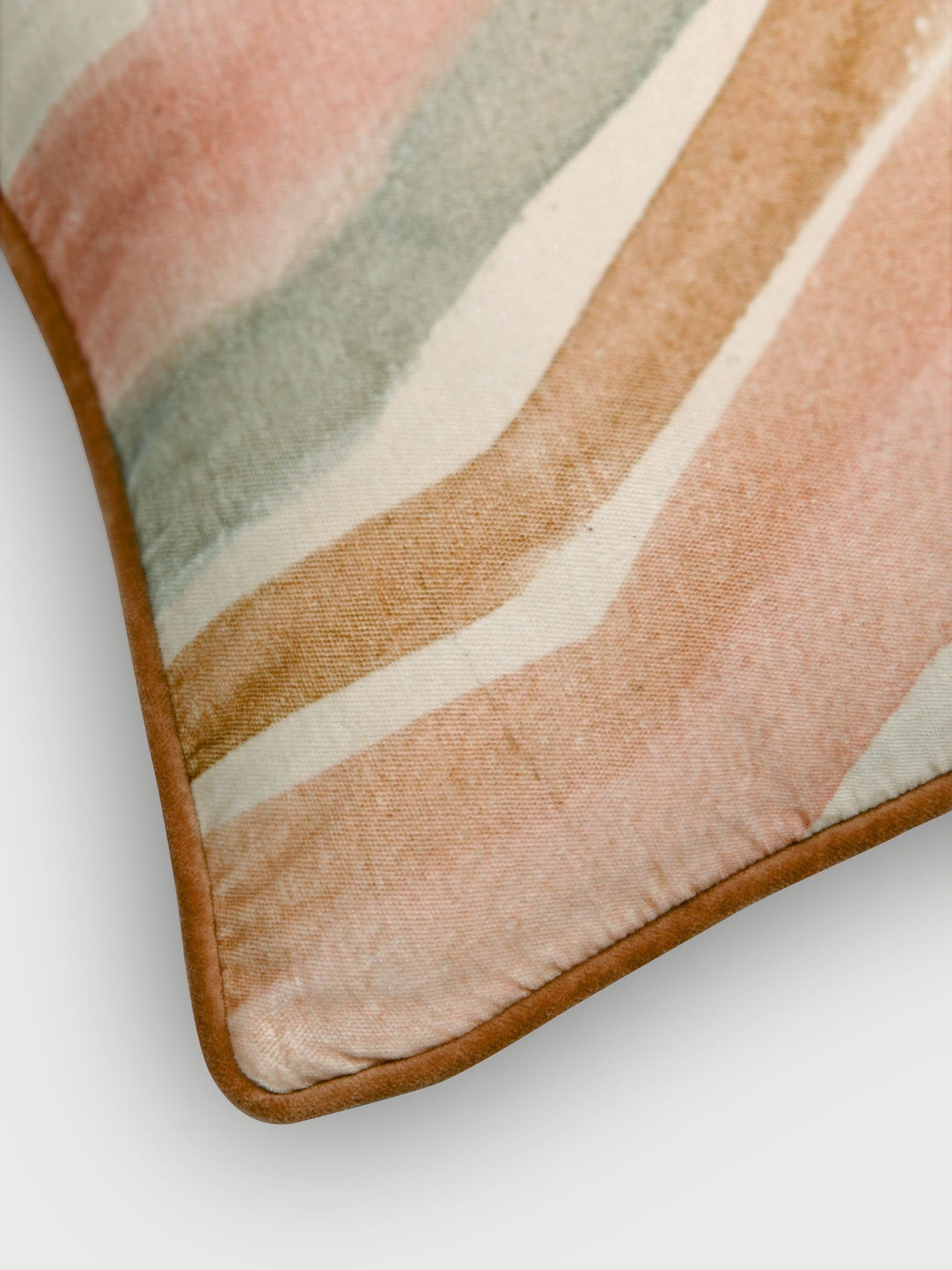 Flow Blush Velvet Cushion Cover