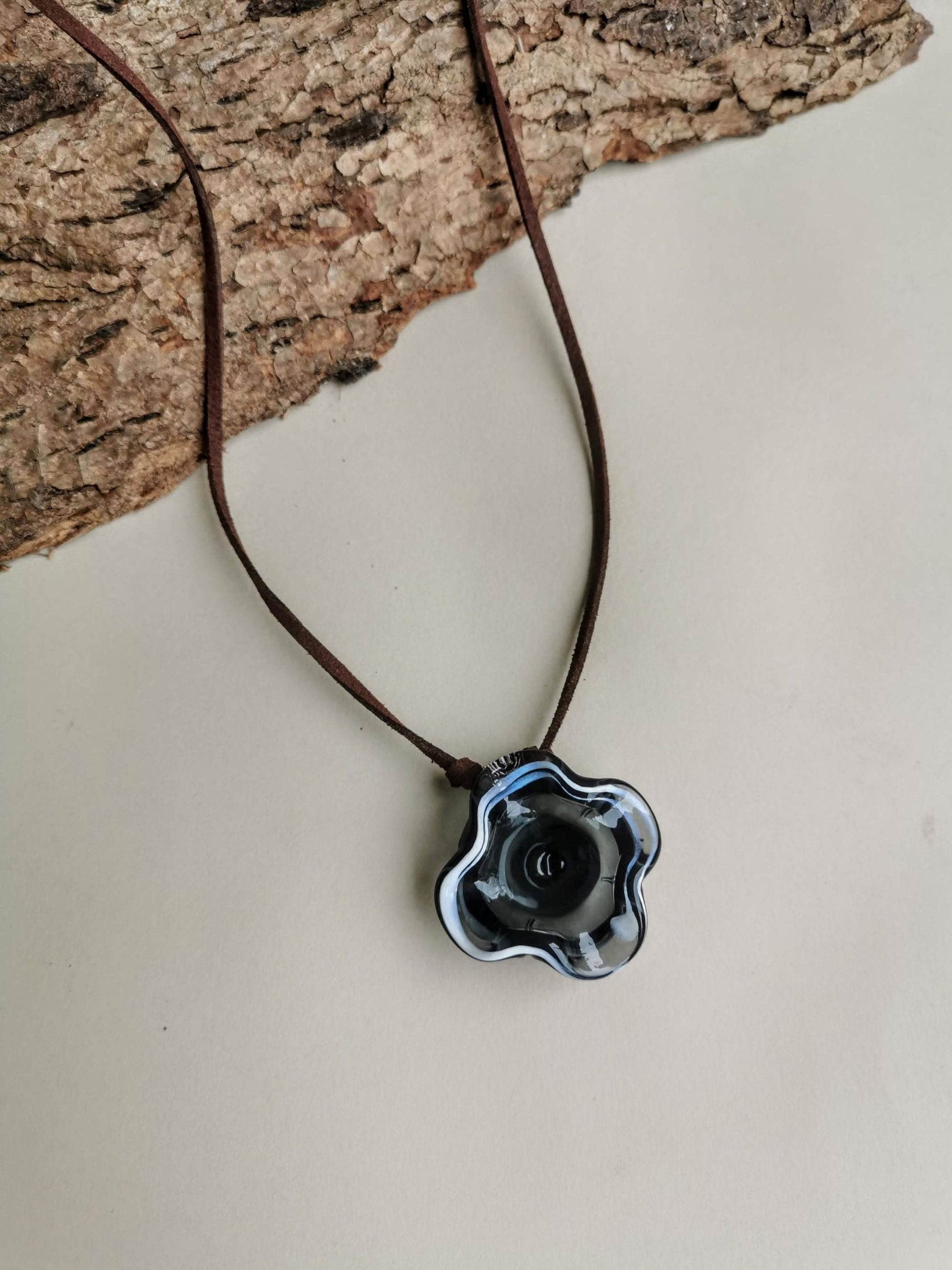 Flower Series Necklace - Smoke Grey