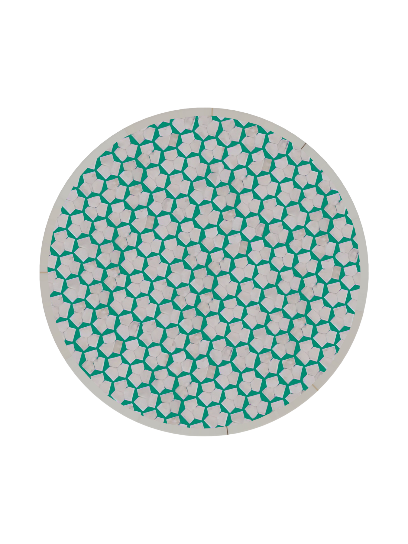 Inlay Drum Side Table with Base - Targua