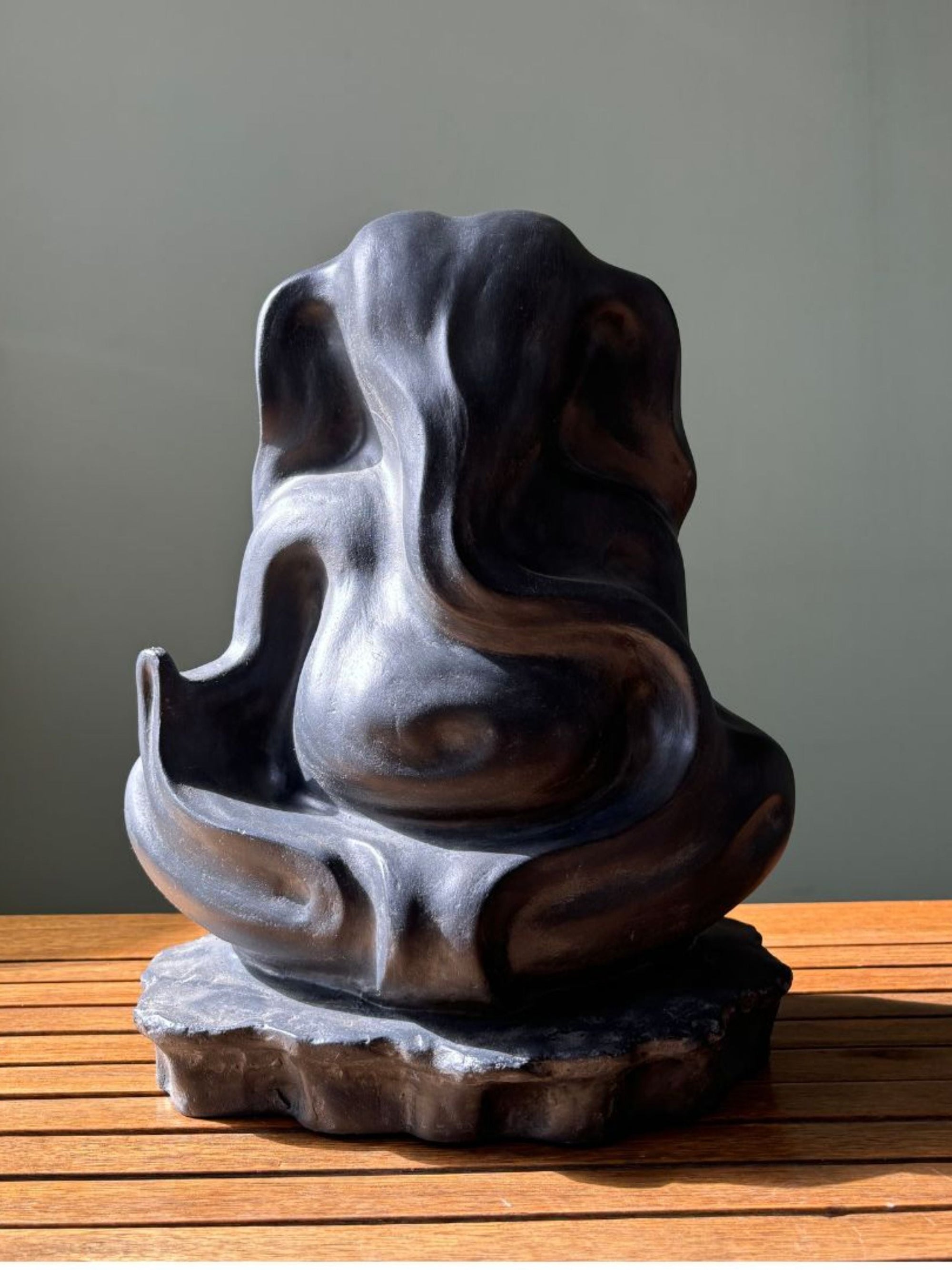 Ganesha Figurine - Charcaol