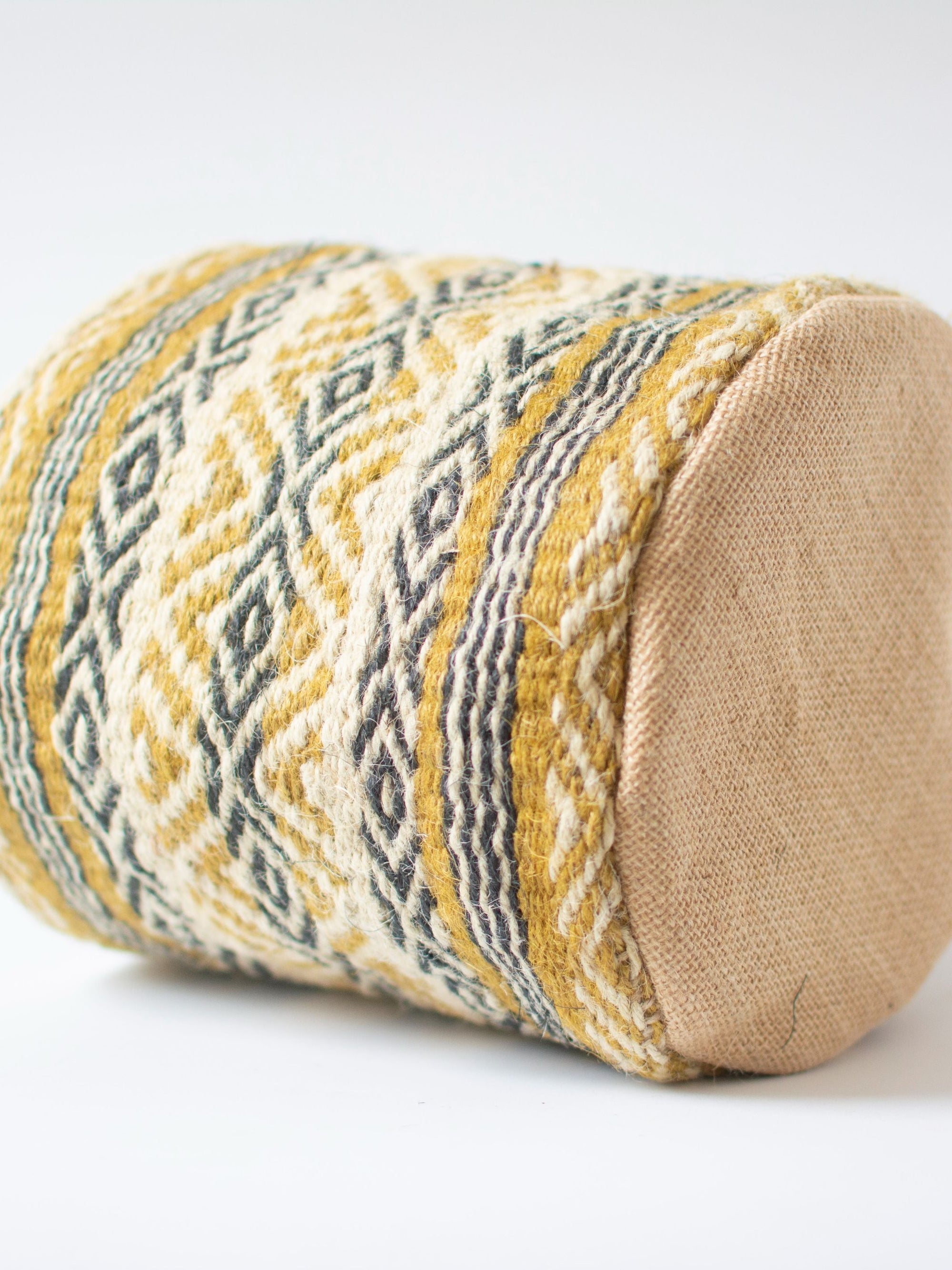 Geometric Jute Handwoven Basket Large