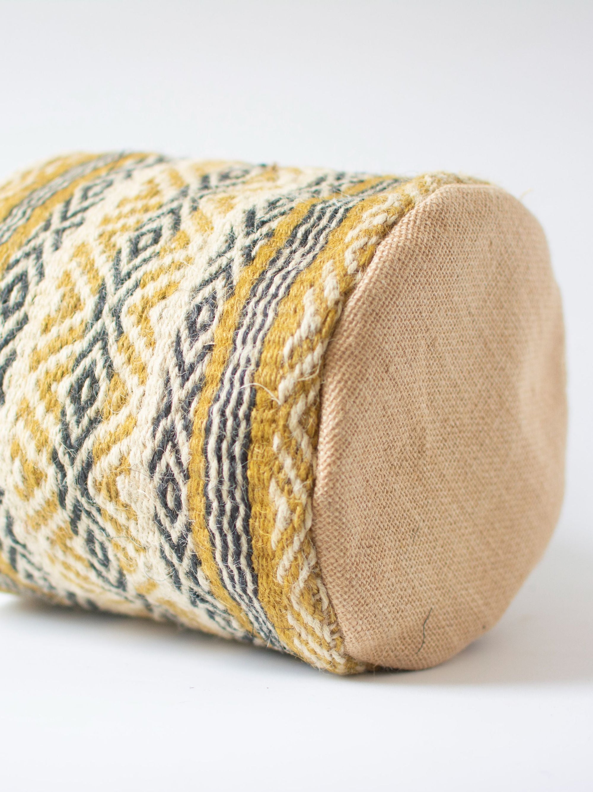 Geometric Jute Handwoven Basket Medium