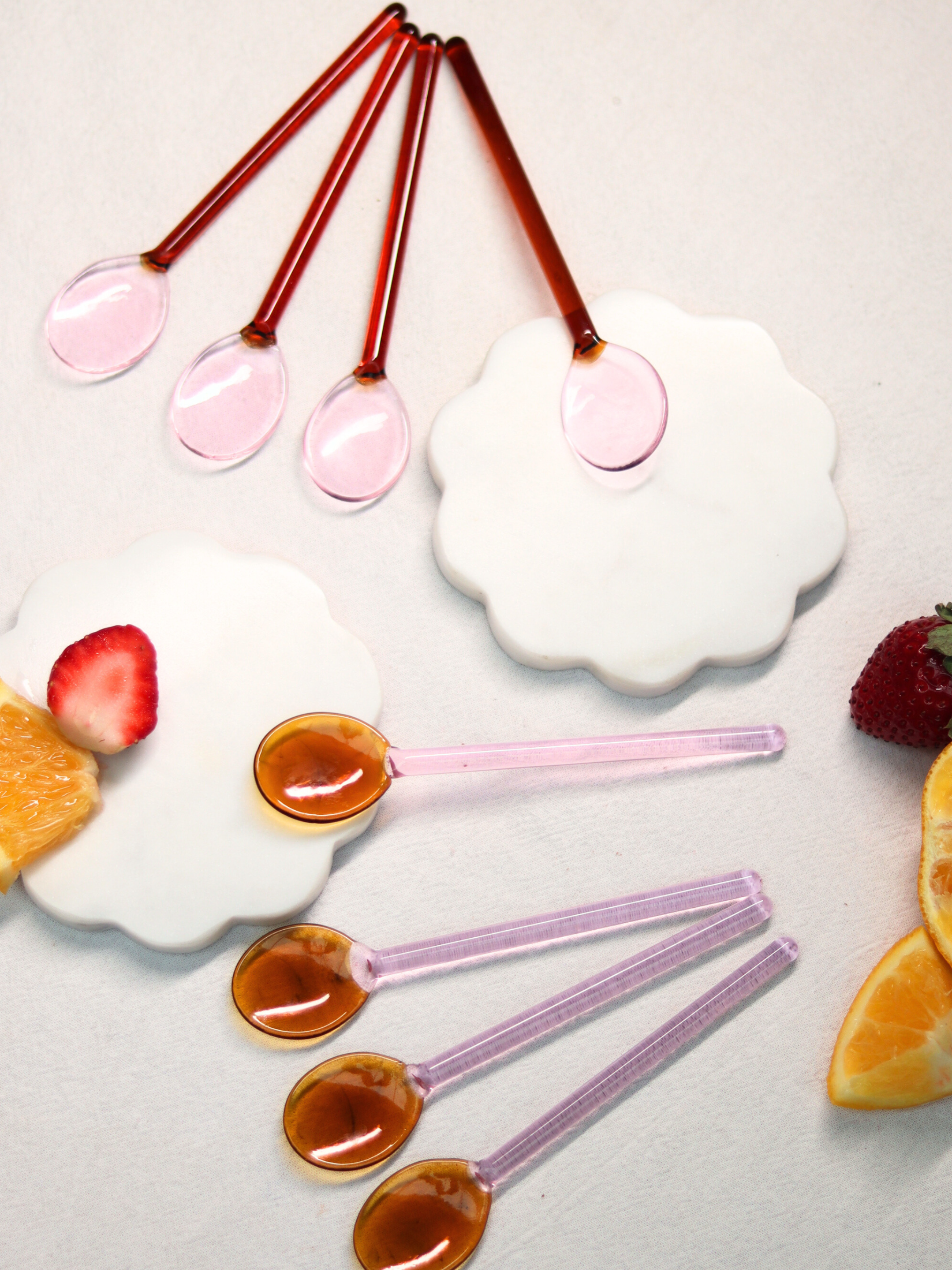 Glass Spoons Amber-Pink