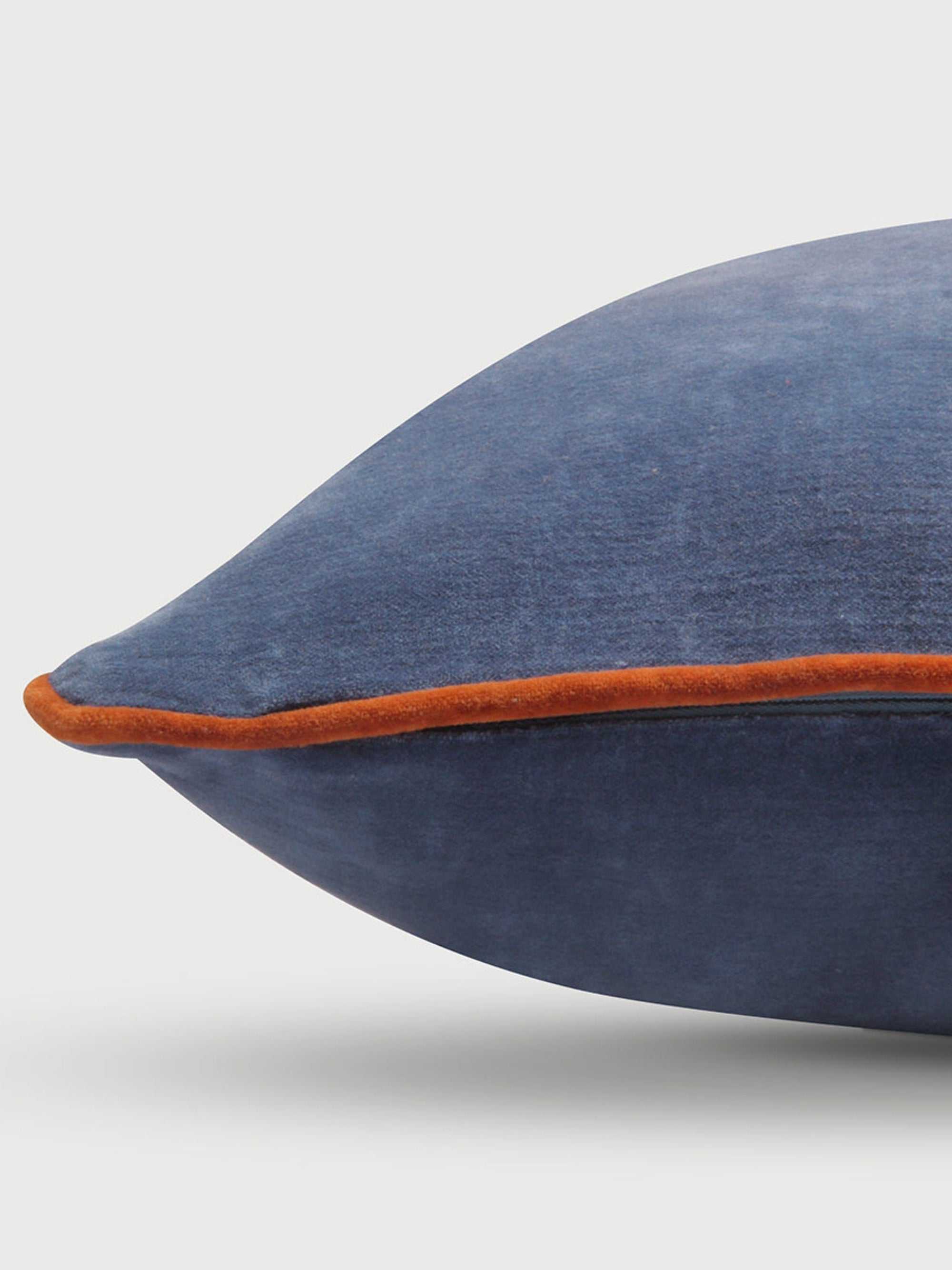 Glow Cobalt Blue Velvet Cushion Cover