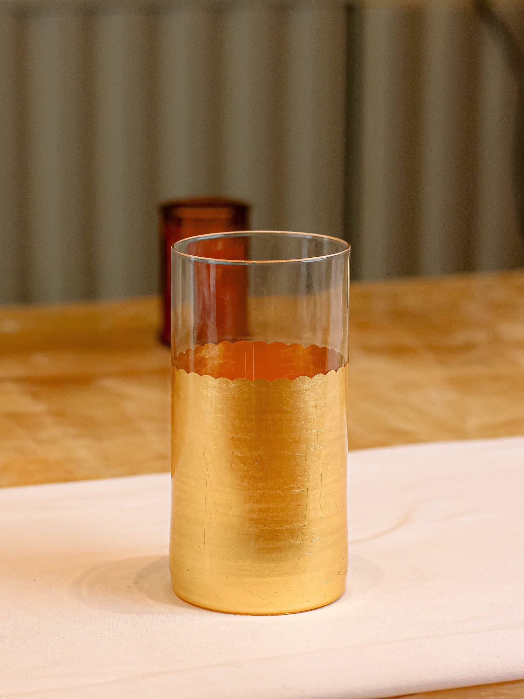Gold Set Of 4 High Ball Glasses