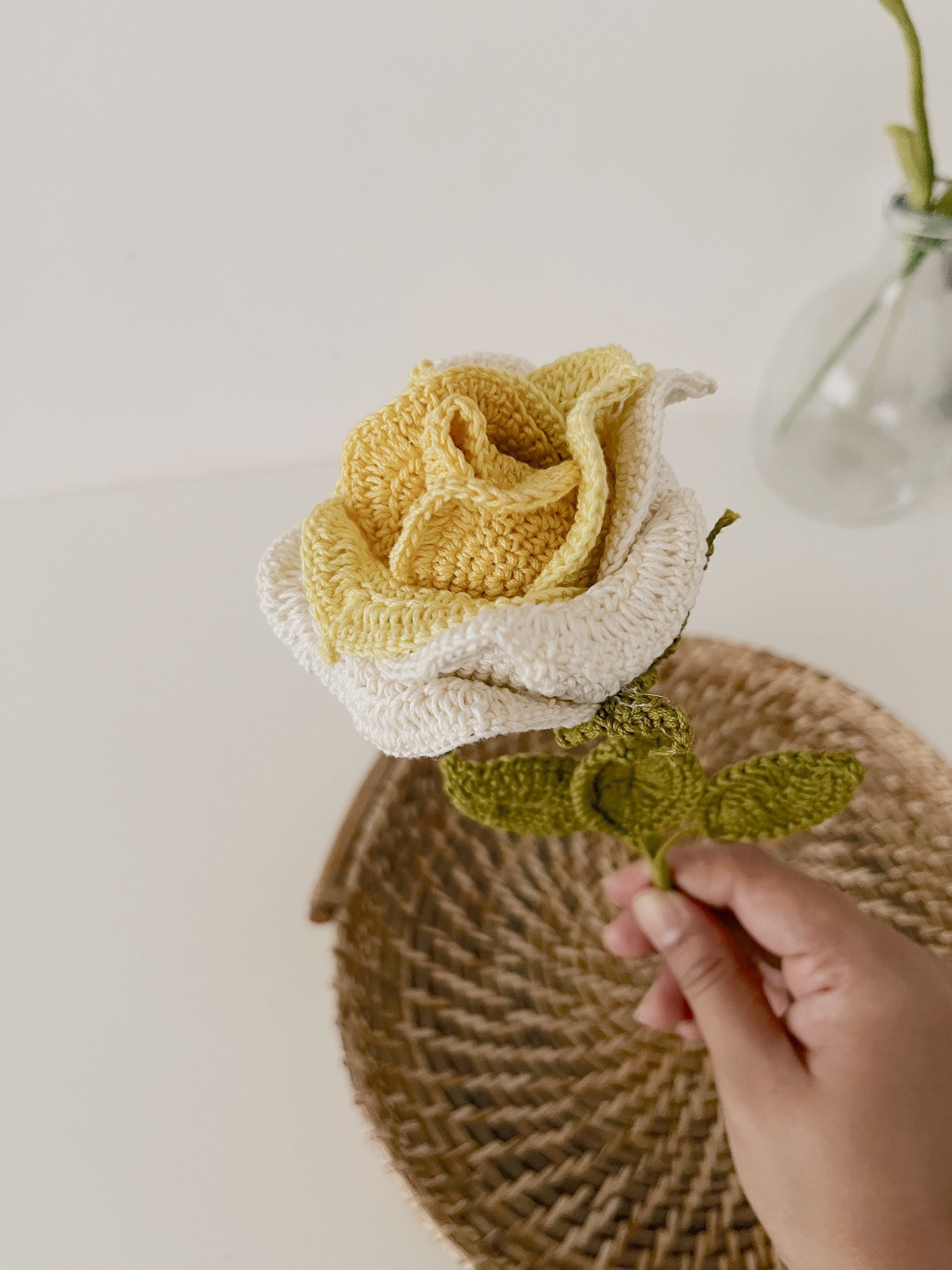 Gradient Thai Rose  - Crochet Flower
