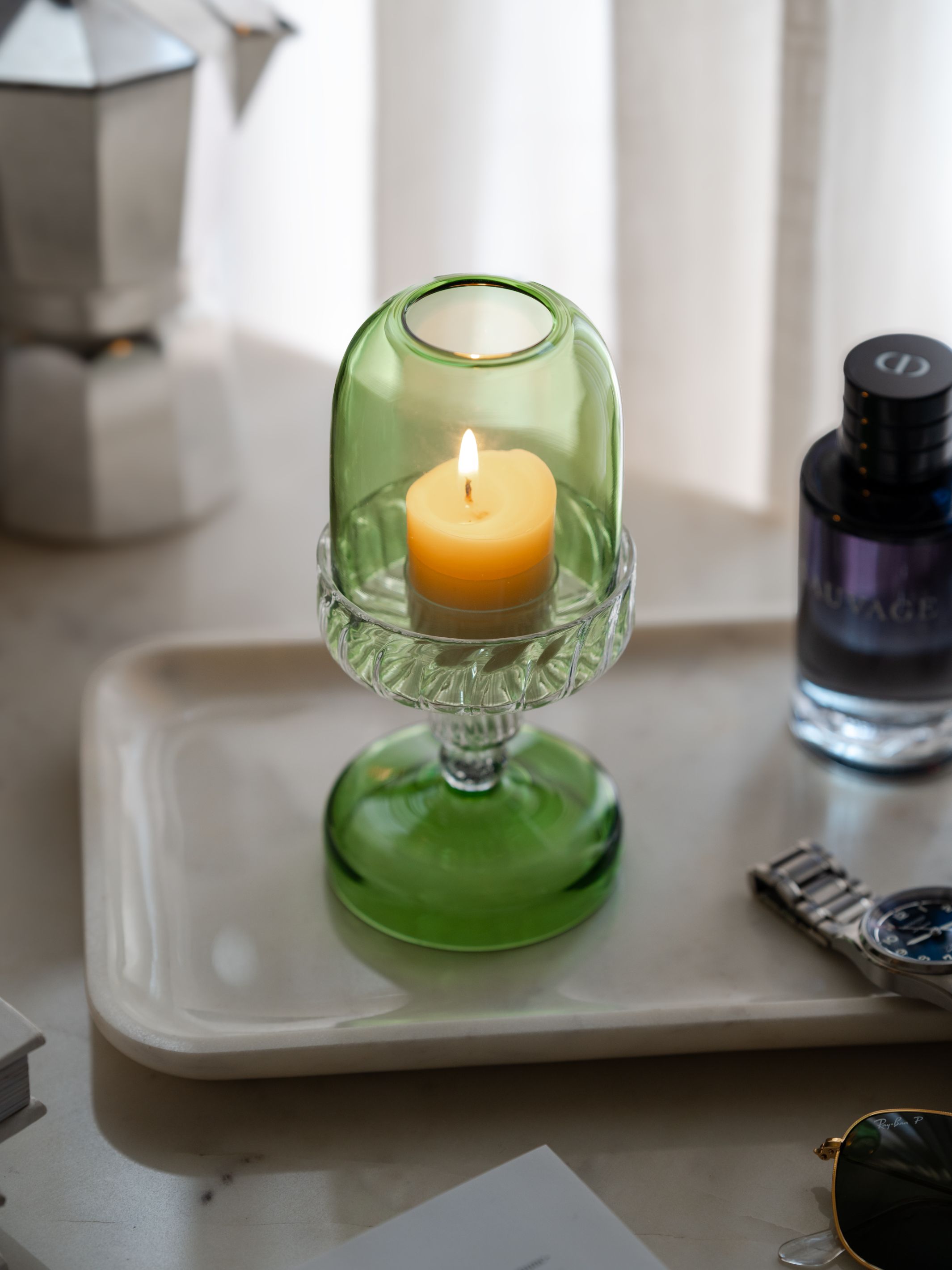 Green Fairy Lamp Candle Holder