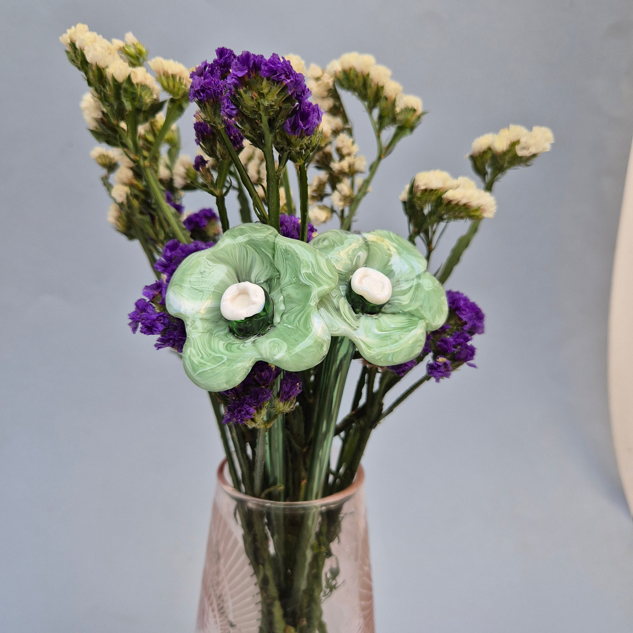 Daisy Glass Flower Stem - Jade