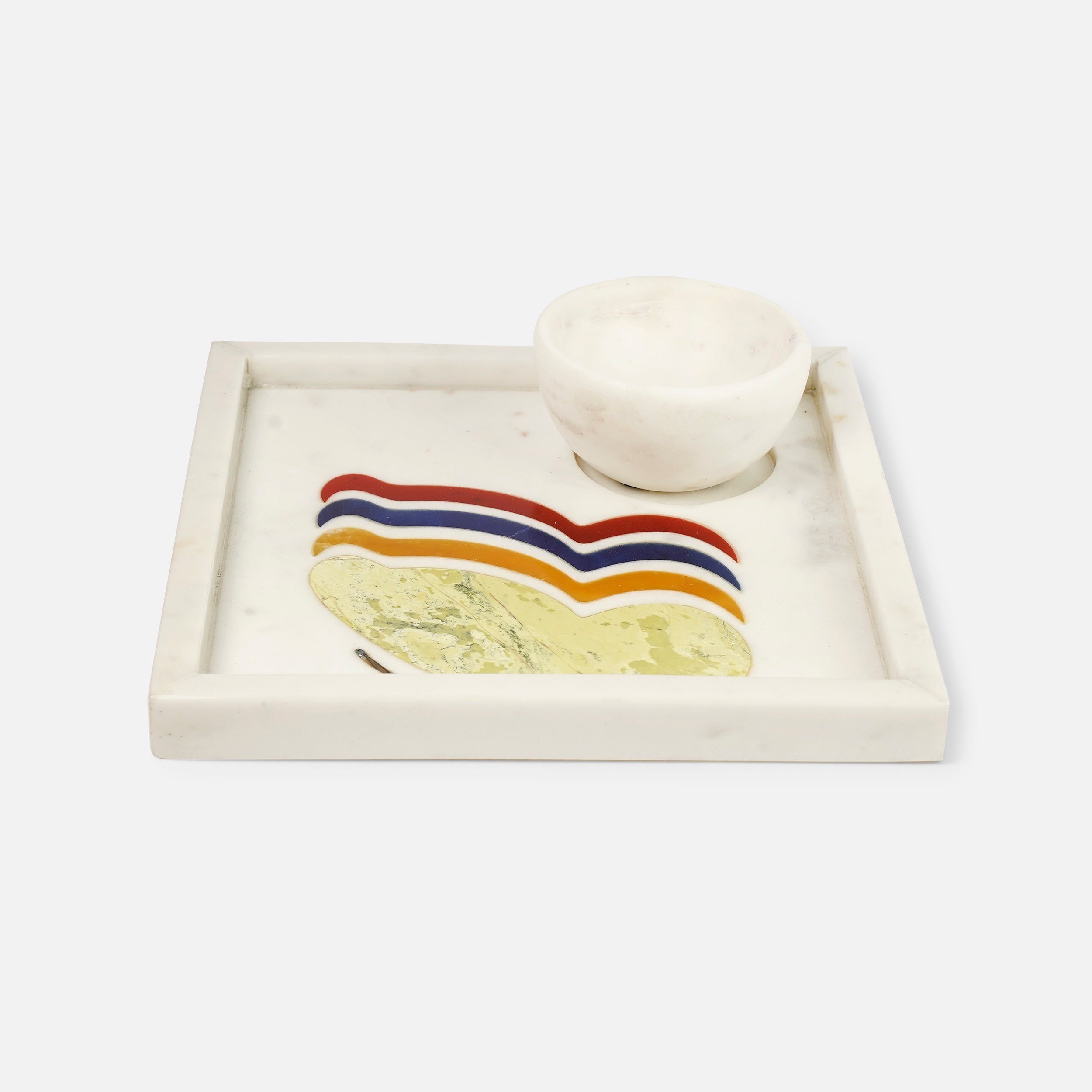 Limited edition - Fluttray - Marble Inlay Tray with Bowl