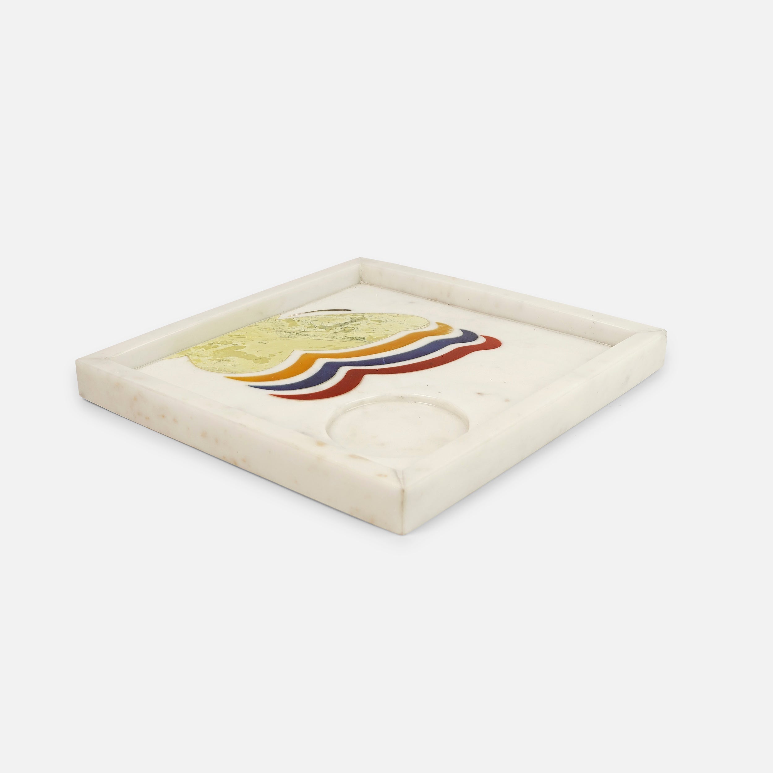 Limited edition - Fluttray - Marble Inlay Tray with Bowl