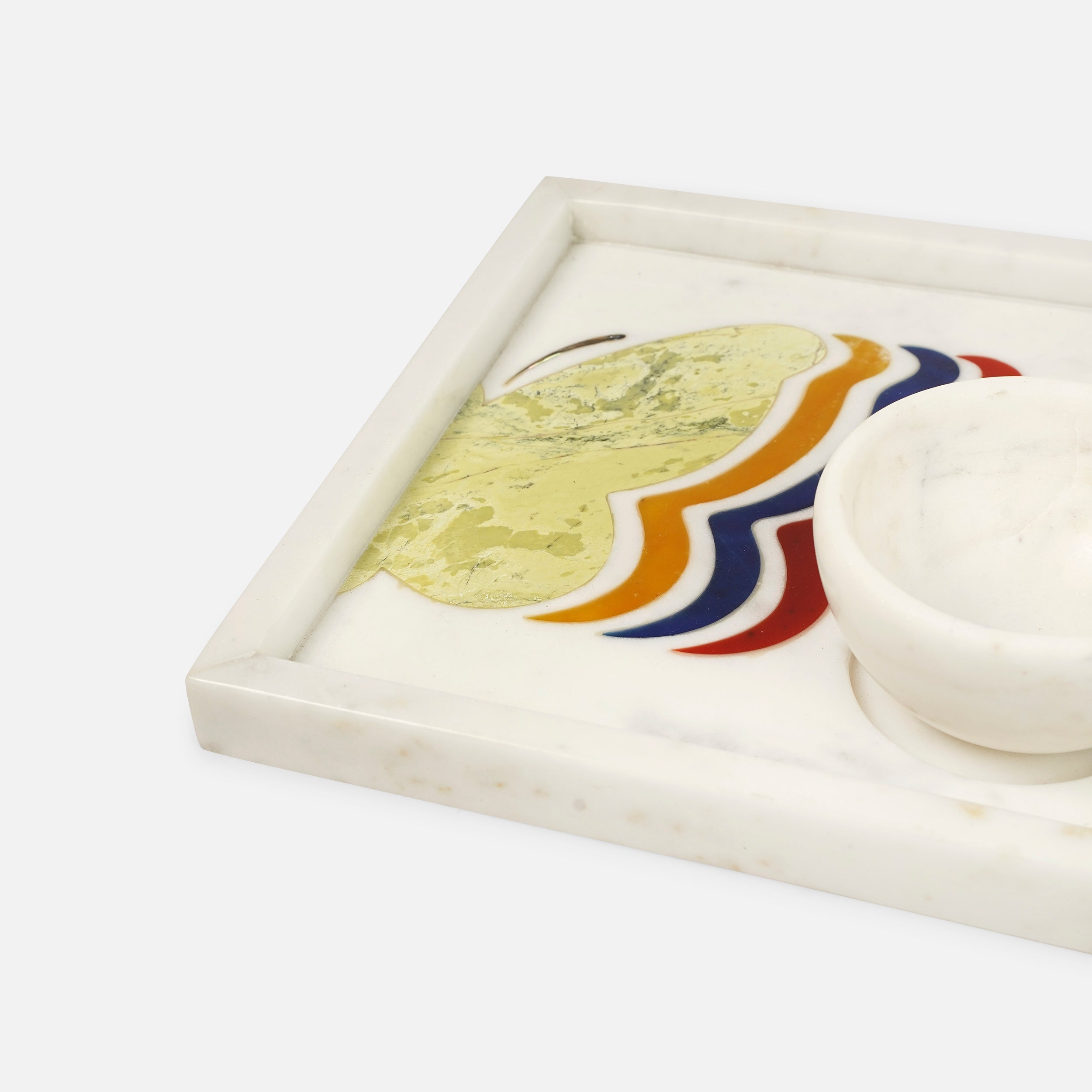 Limited edition - Fluttray - Marble Inlay Tray with Bowl