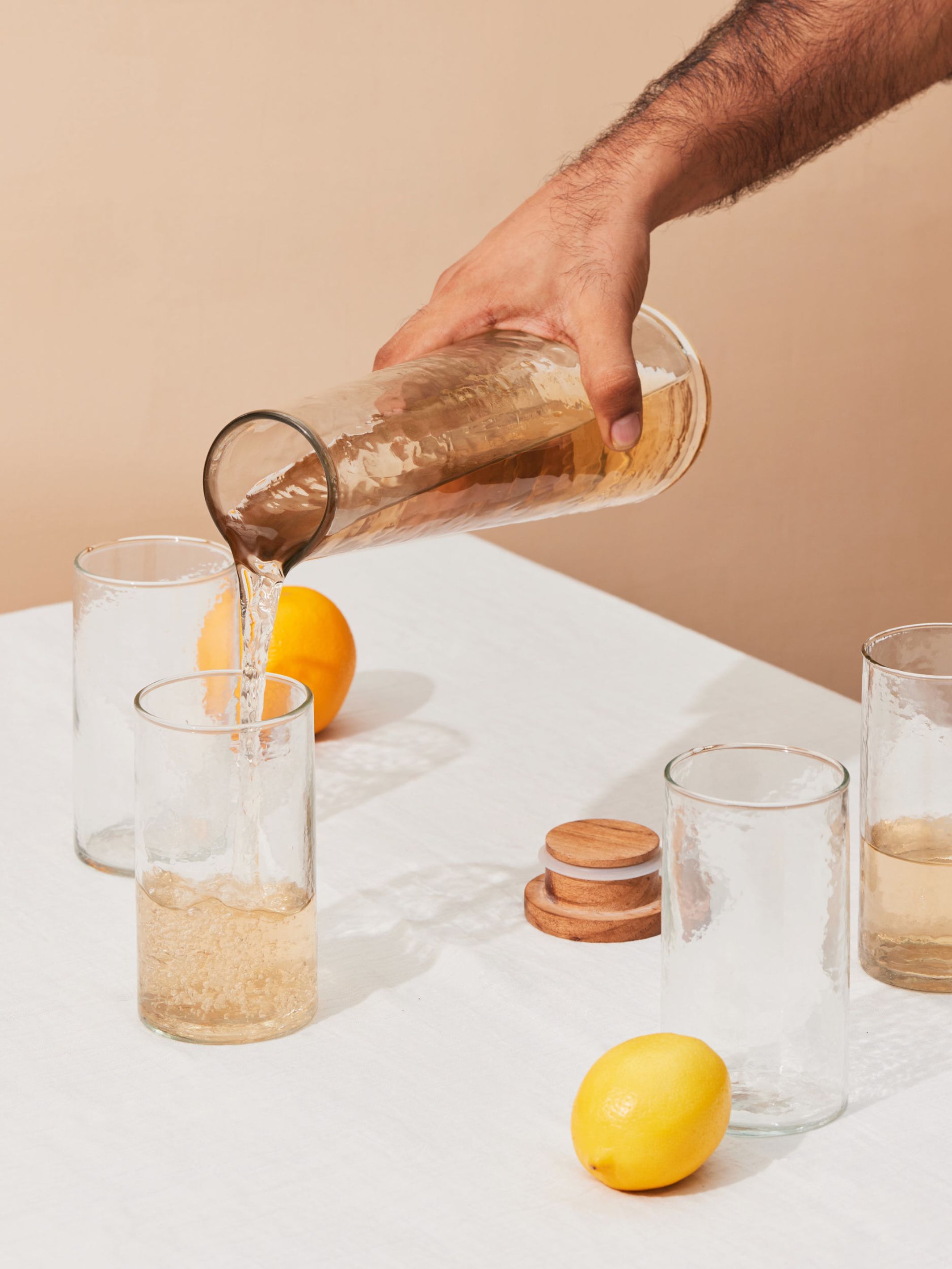 Hammered Glass Carafe