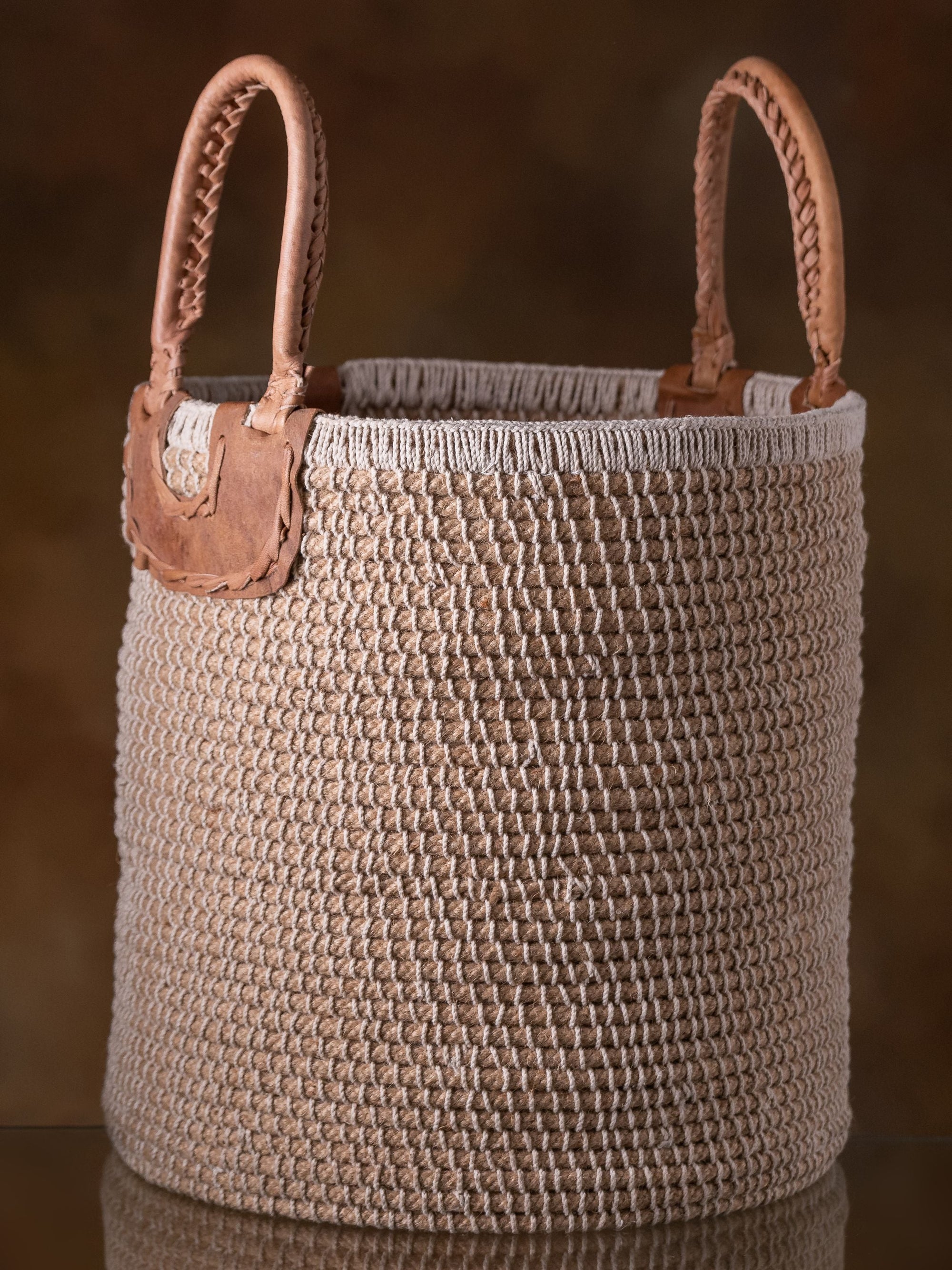 Handcrafted Jute Basket Large