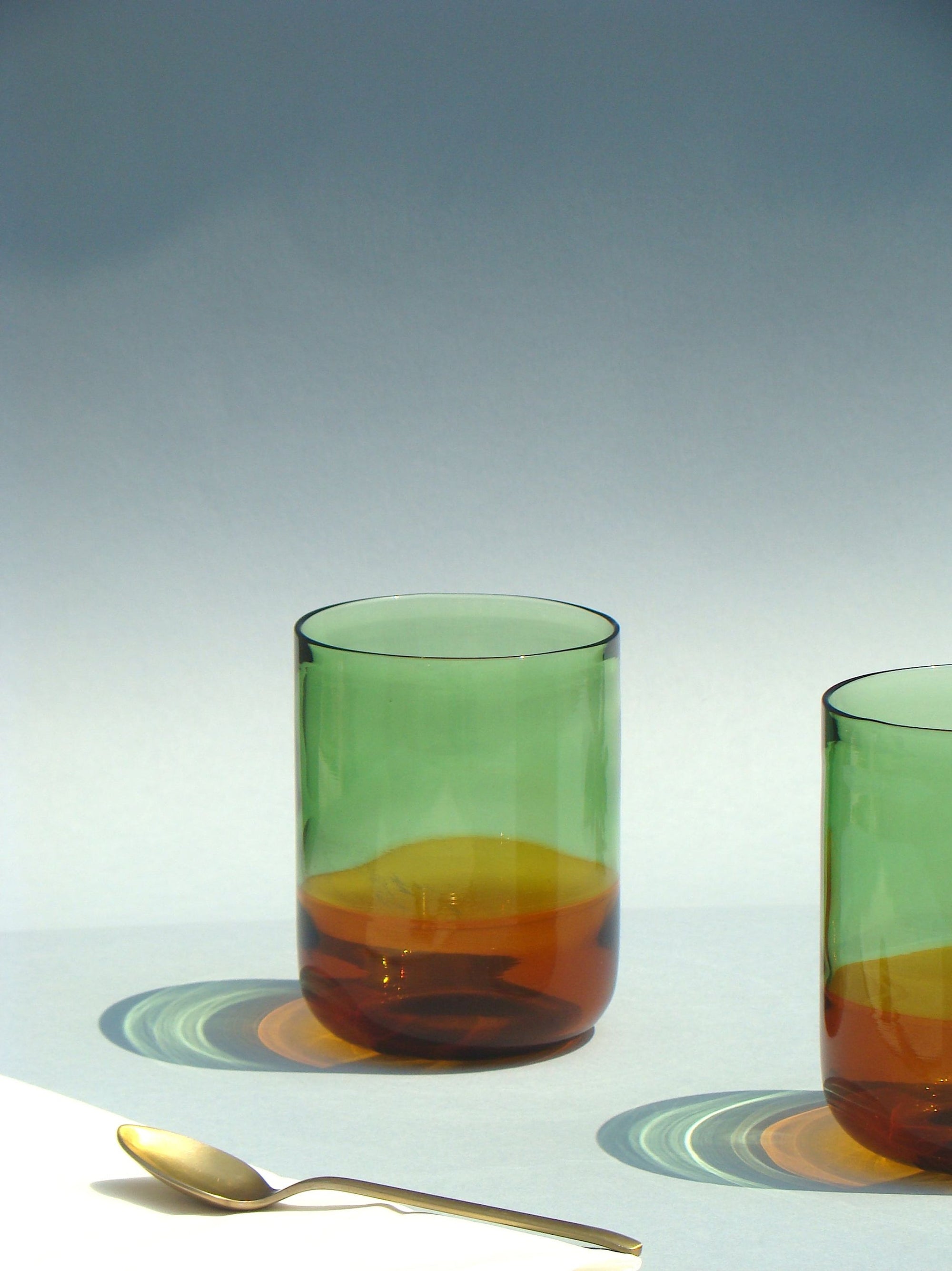 Handmade Tumbler Glass - Alchemy Series Green