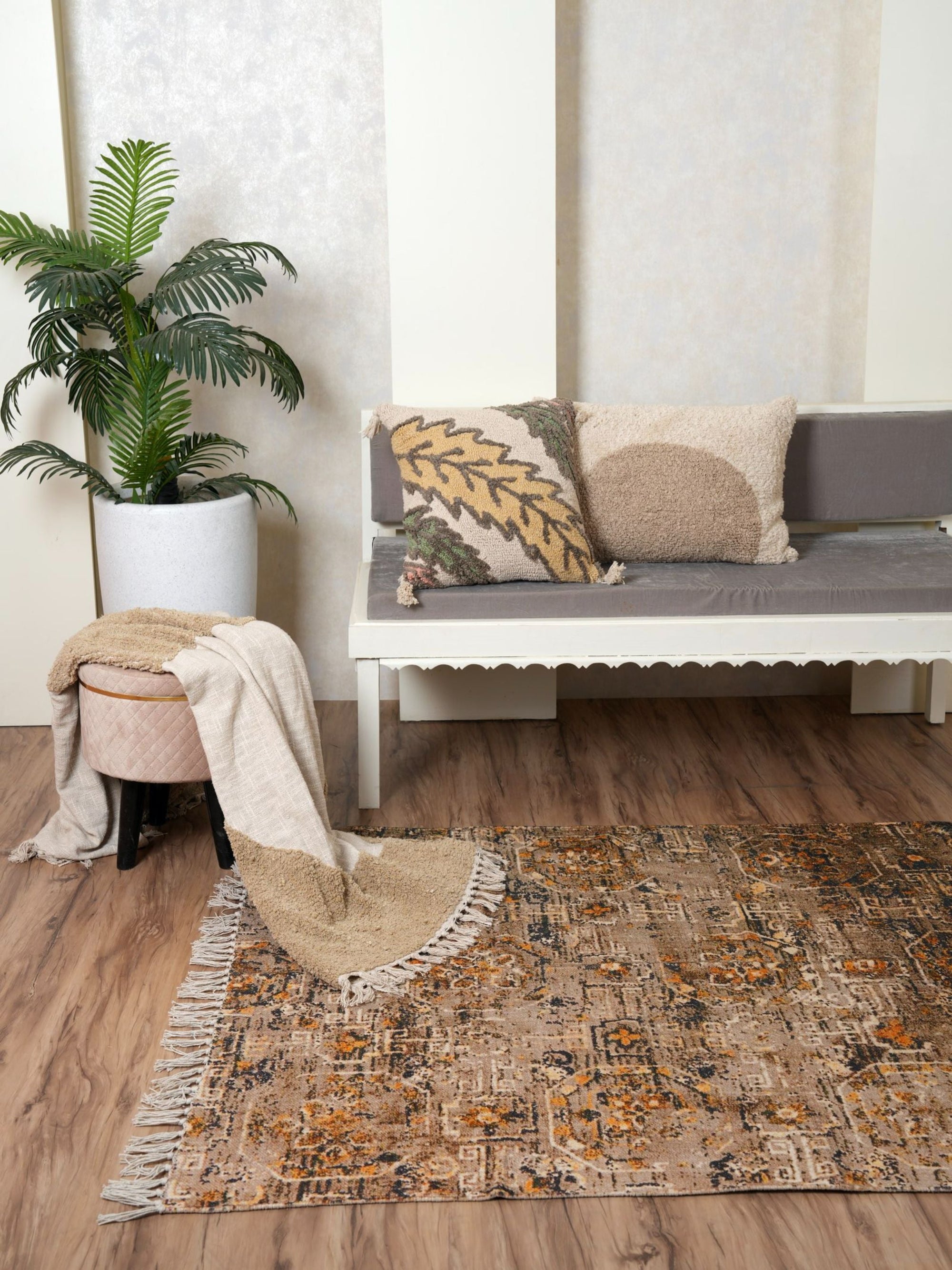 Printed Handloom Rug - Harmony Fusion