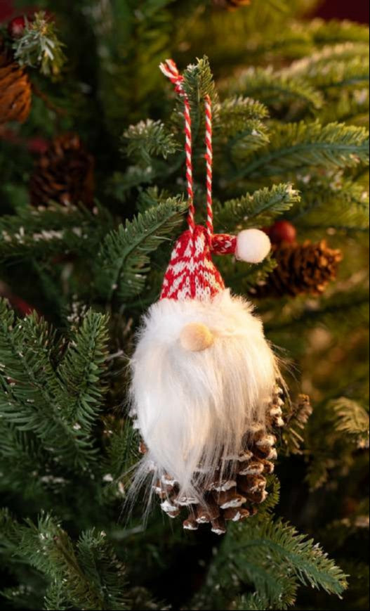 Christmas Pinecone Gnome Ornament_CC03