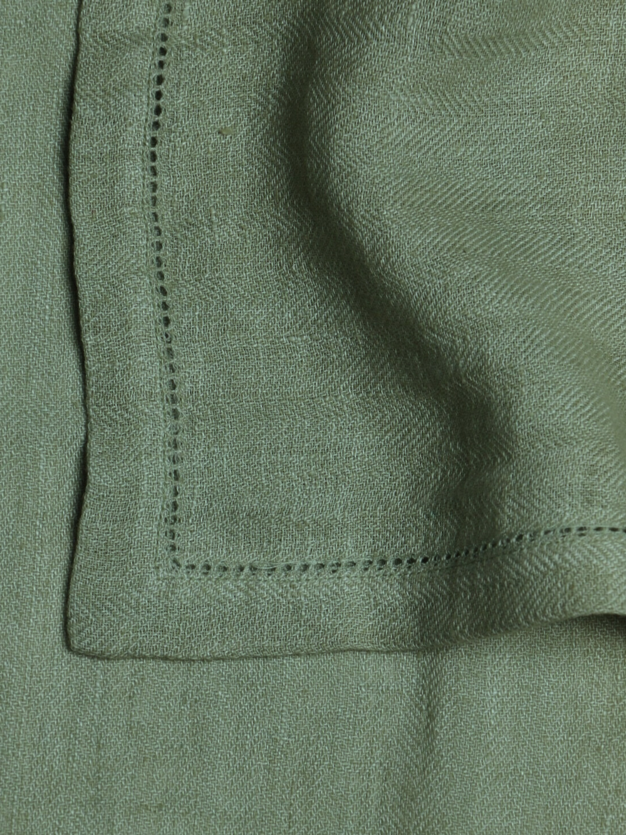 Eucalyptus Herringbone Linen Table Napkins | Set of 2