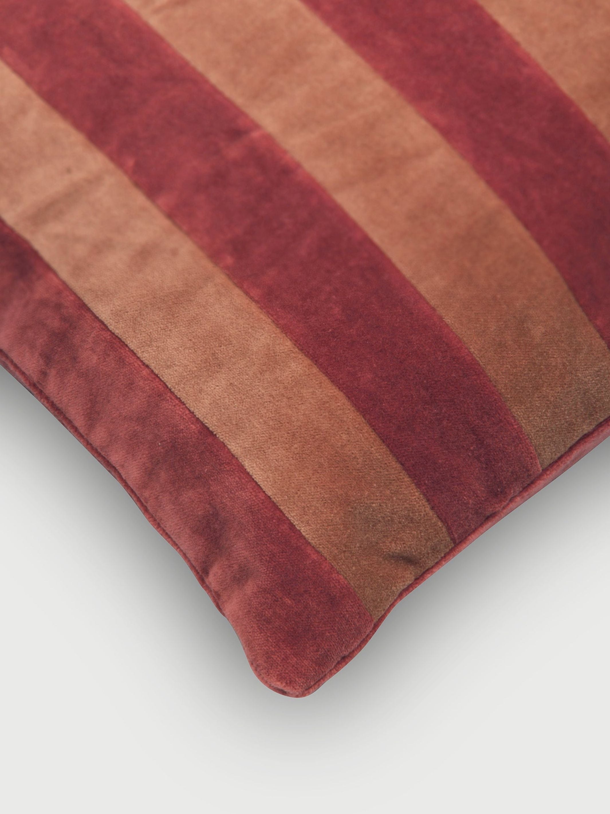 Holly Spice Velvet Stripe Cushion Cover