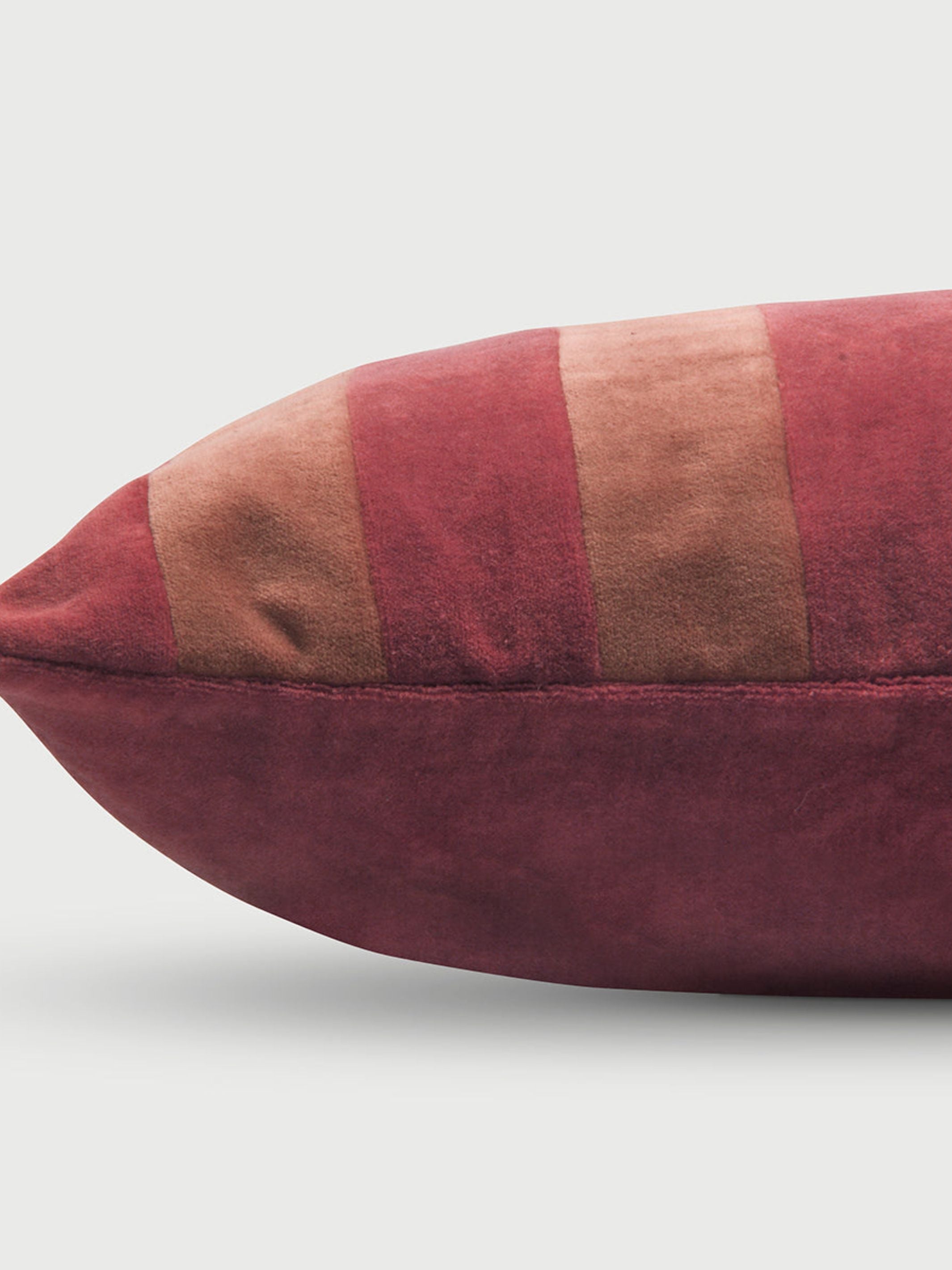 Holly Spice Velvet Stripe Cushion Cover